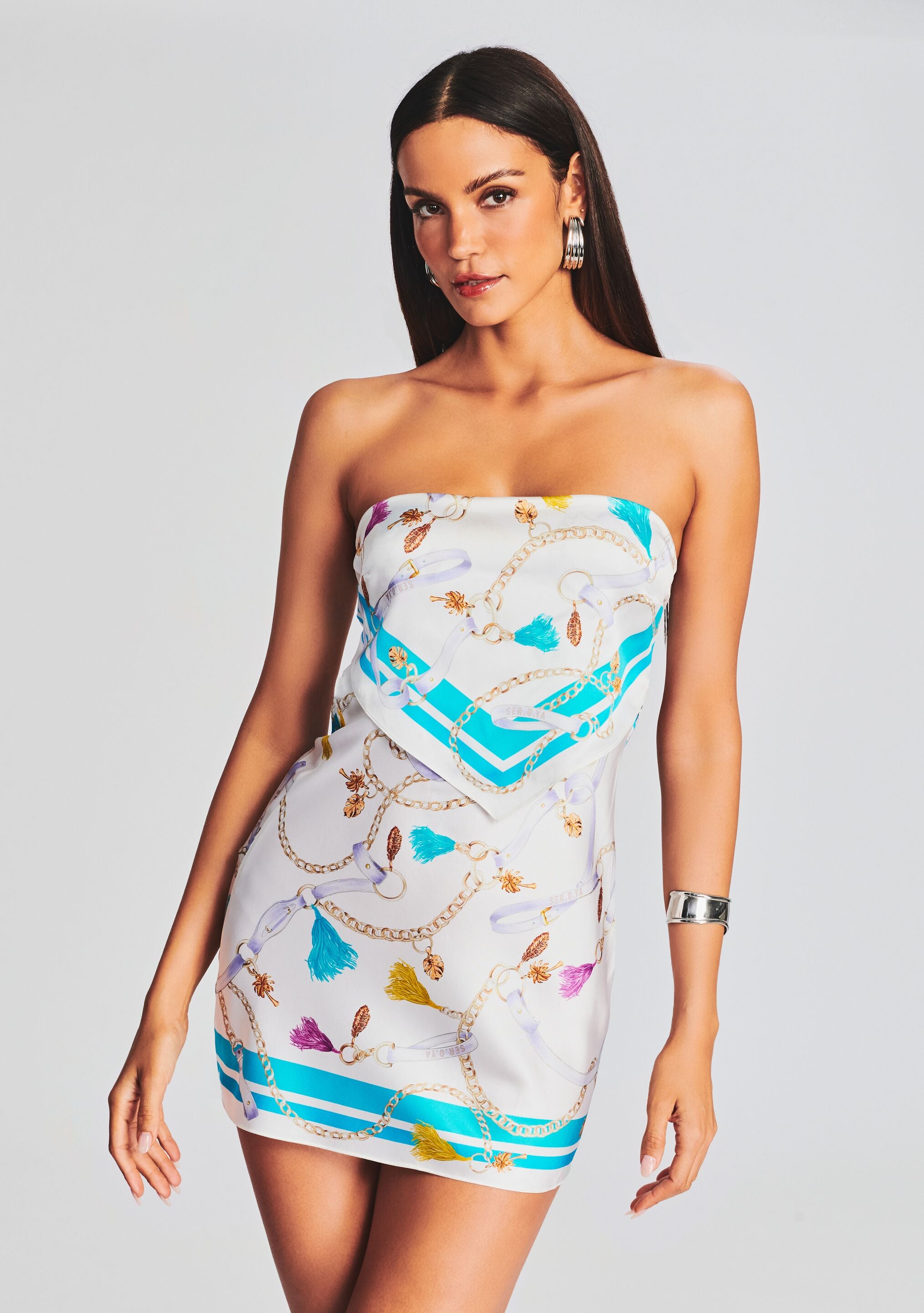 Wonda Strapless Silk Scarf Dress-Sunny Prom