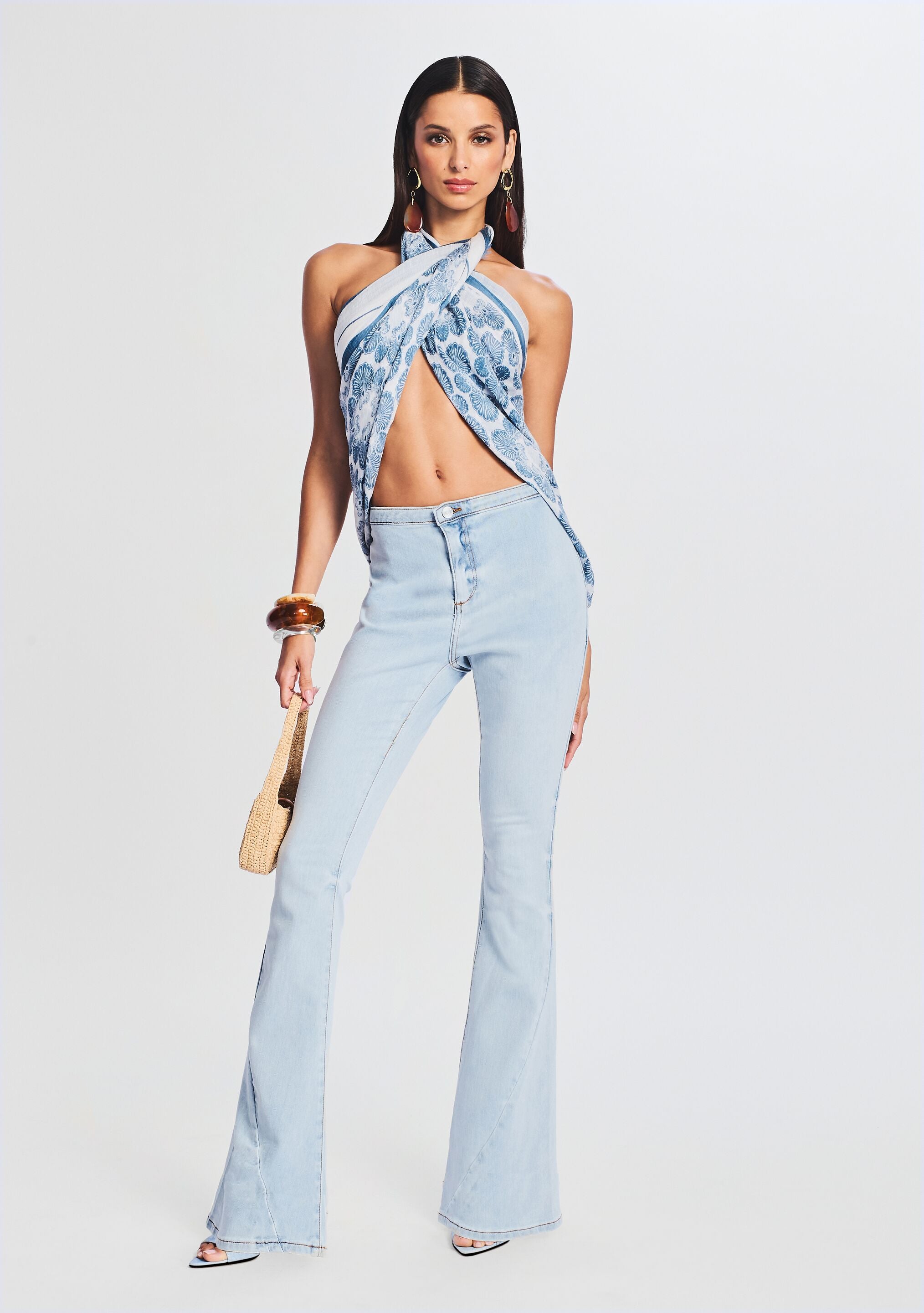 Nora Mid Rise Flare Jean-Sunny Prom