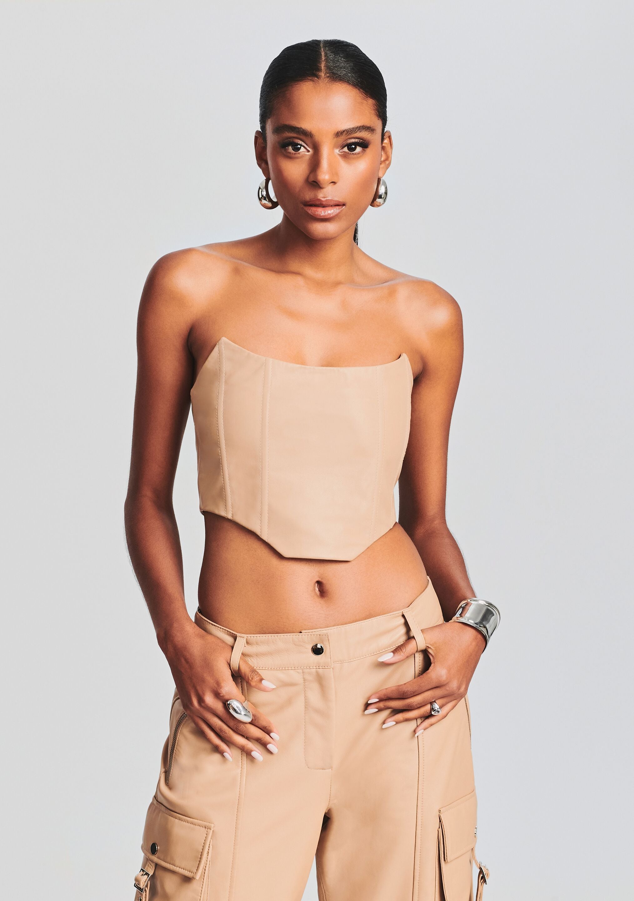 Eloise Leather Top-Sunny Prom