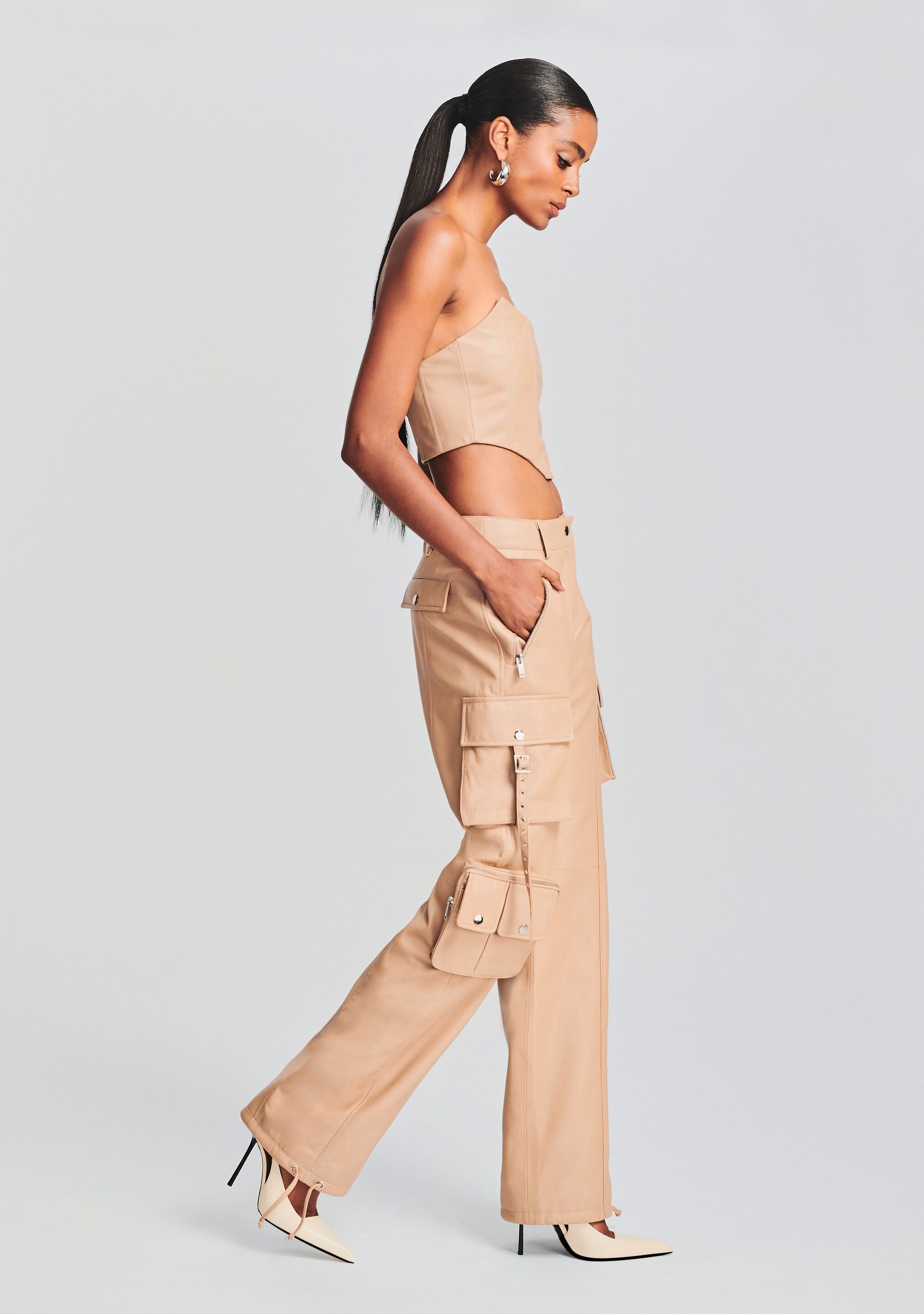 Eloise Leather Top-Sunny Prom