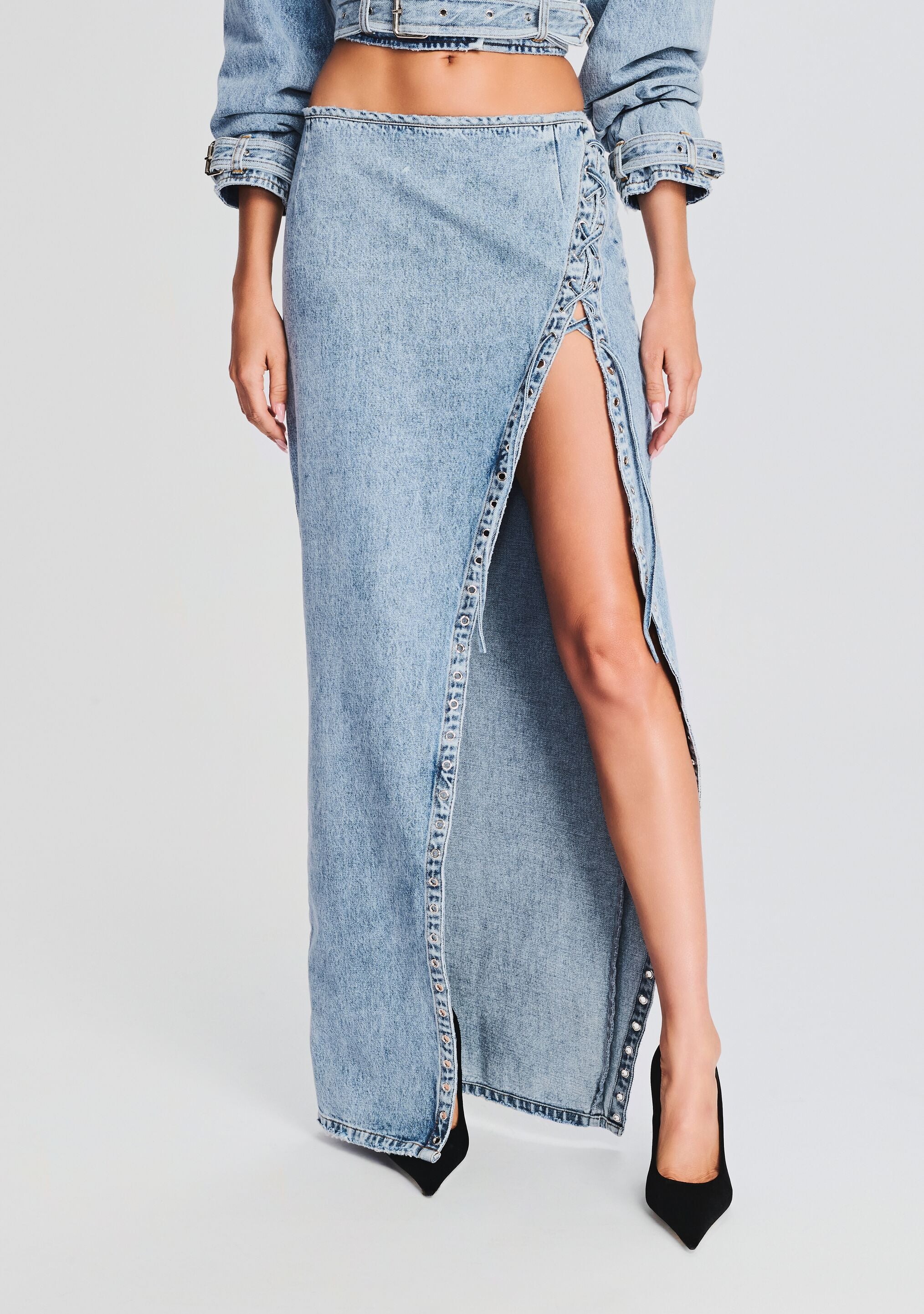 Zahlia Denim Skirt-Sunny Prom