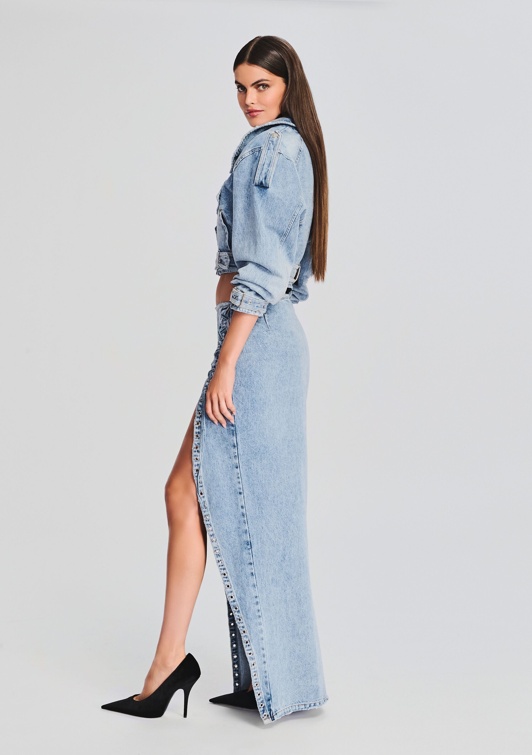 Zahlia Denim Skirt-Sunny Prom