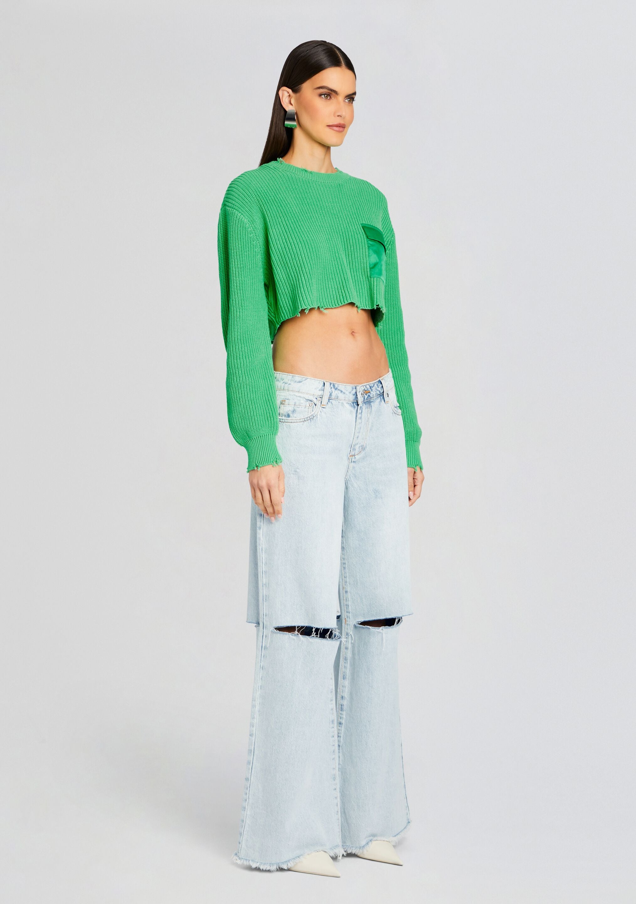 Mid Cropped Devin Sweater-Sunny Prom