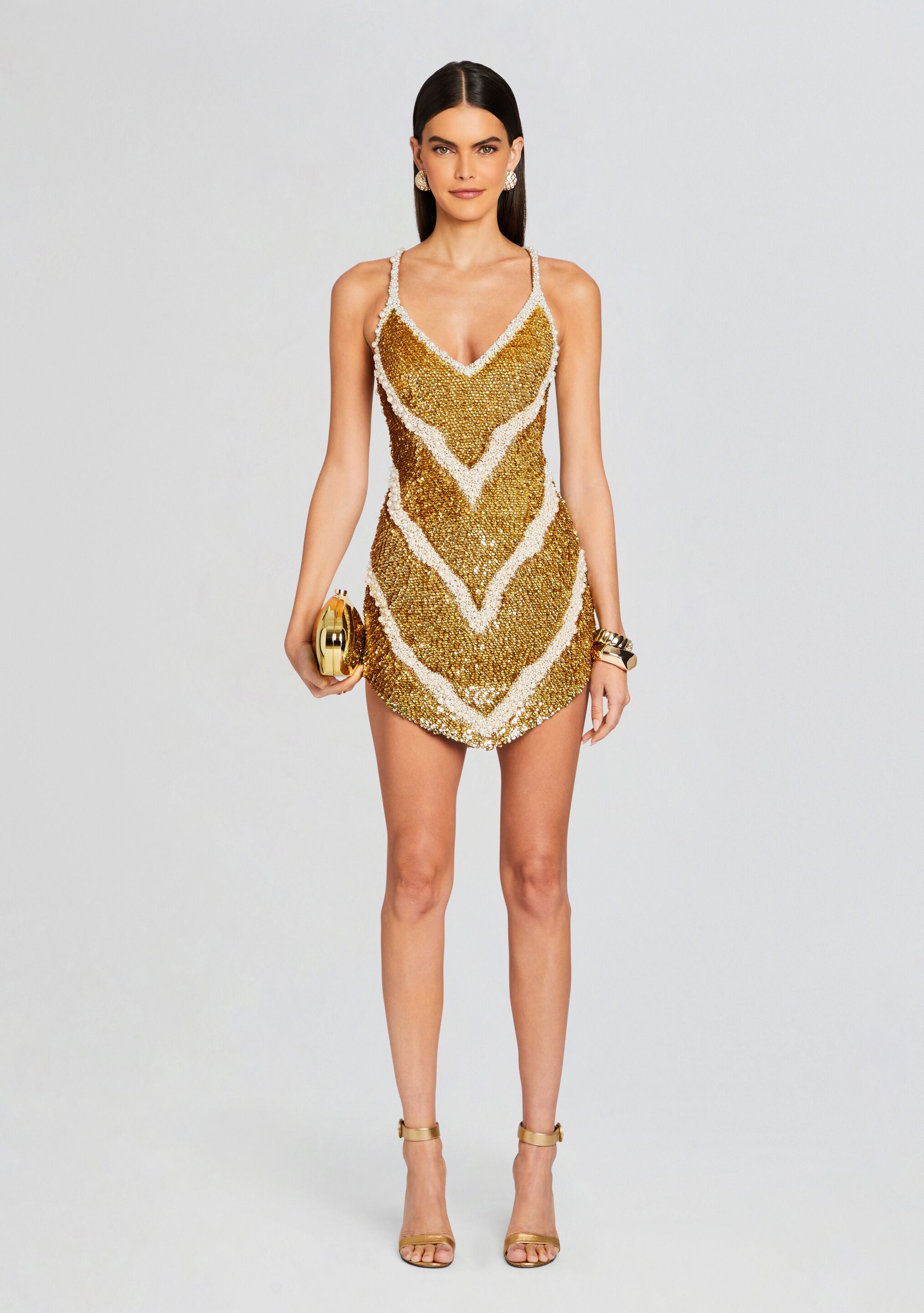 Inessa Feather Sequin Dress-Sunny Prom