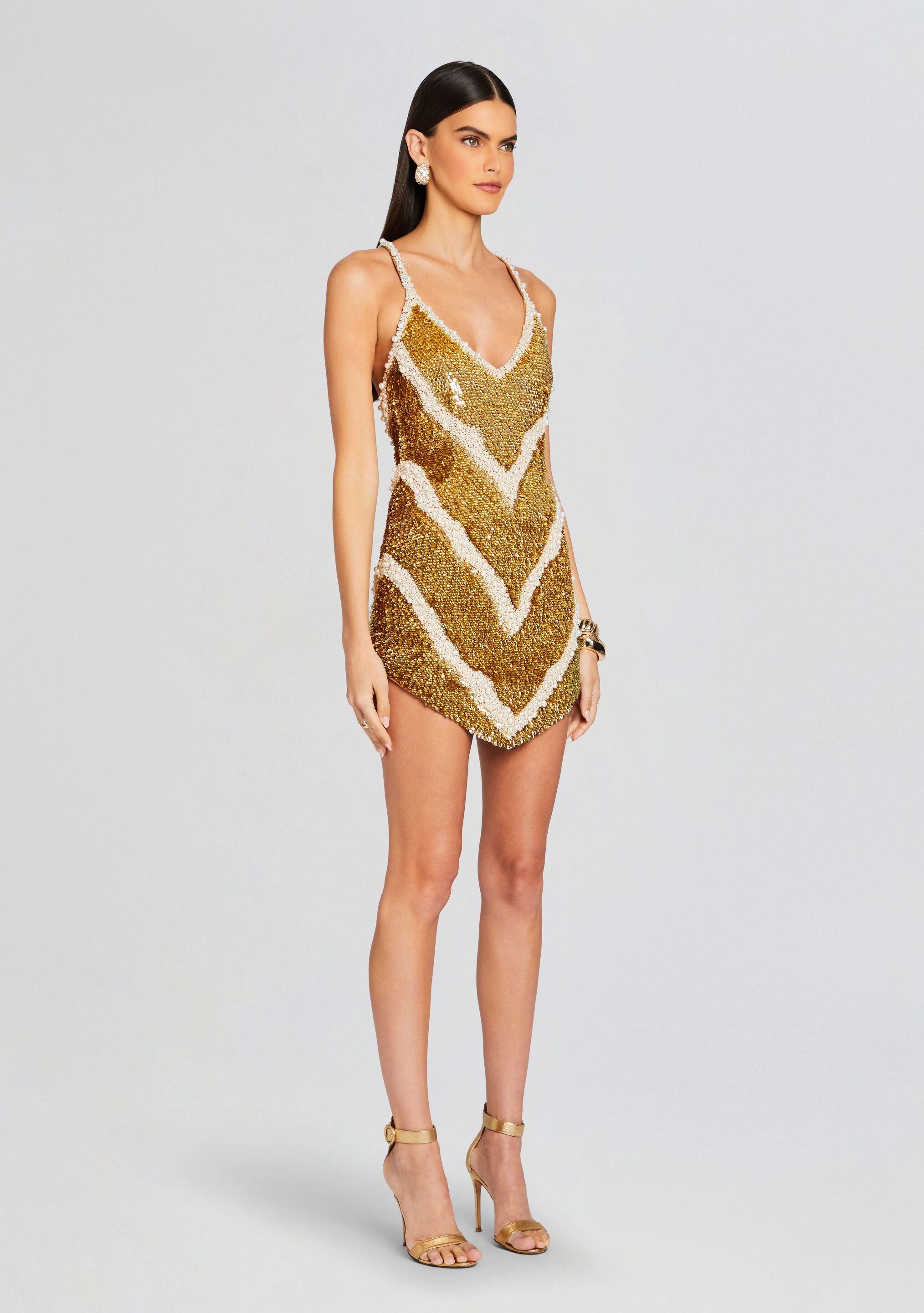 Inessa Feather Sequin Dress-Sunny Prom
