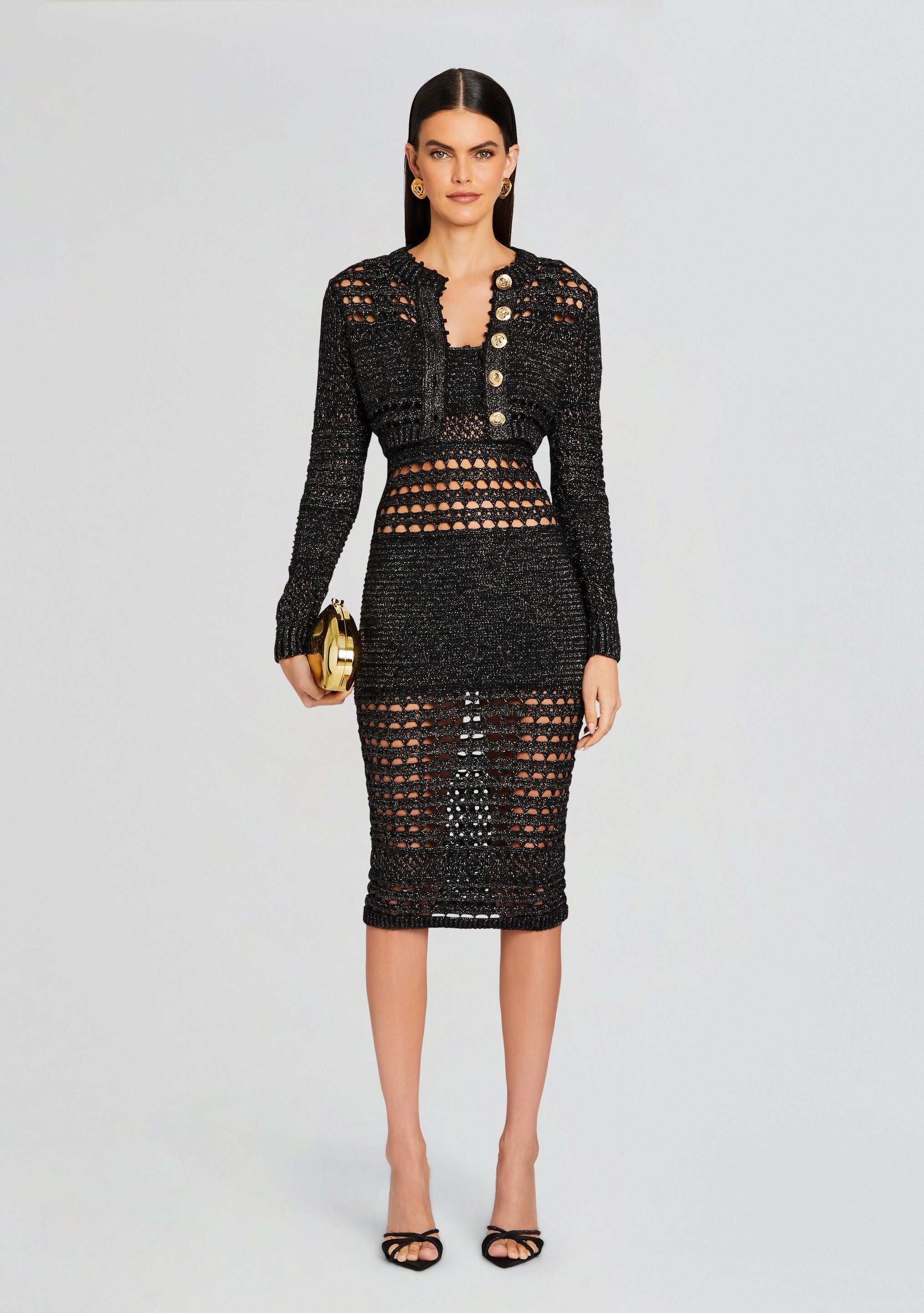 Avril Knit Crochet Dress-Sunny Prom