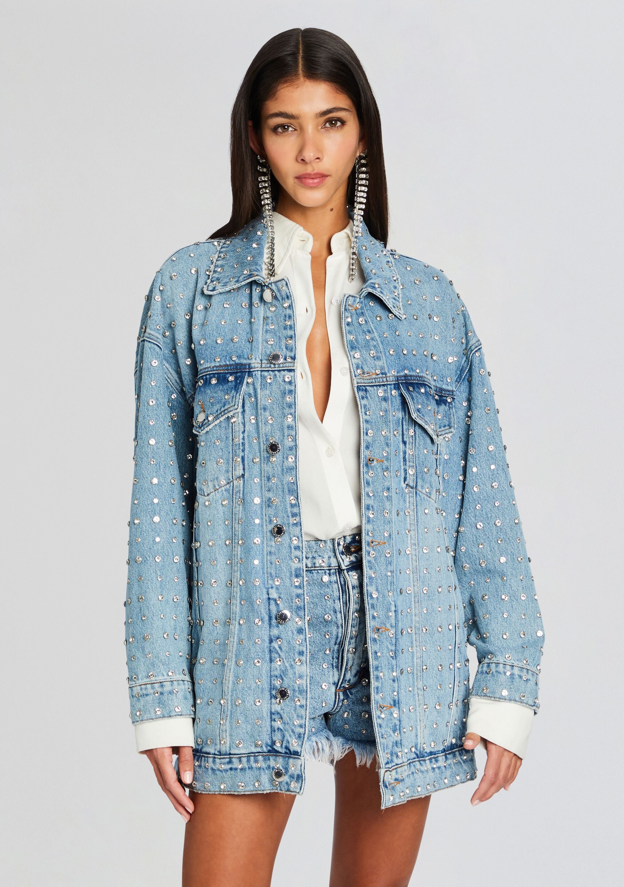 Ace Embellished Denim Jacket-Sunny Prom