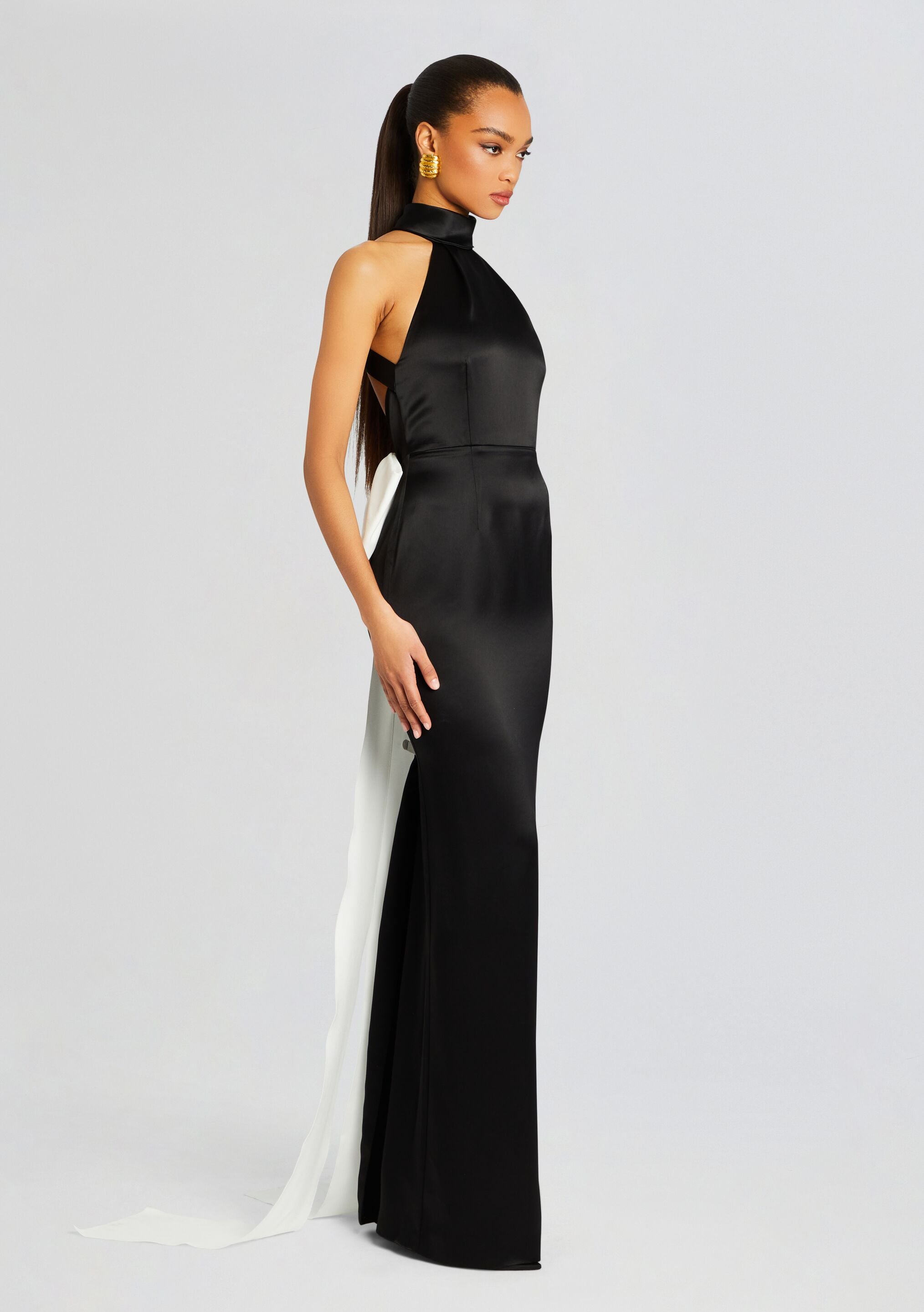 Bristol Bow Evening Dress-Sunny Prom