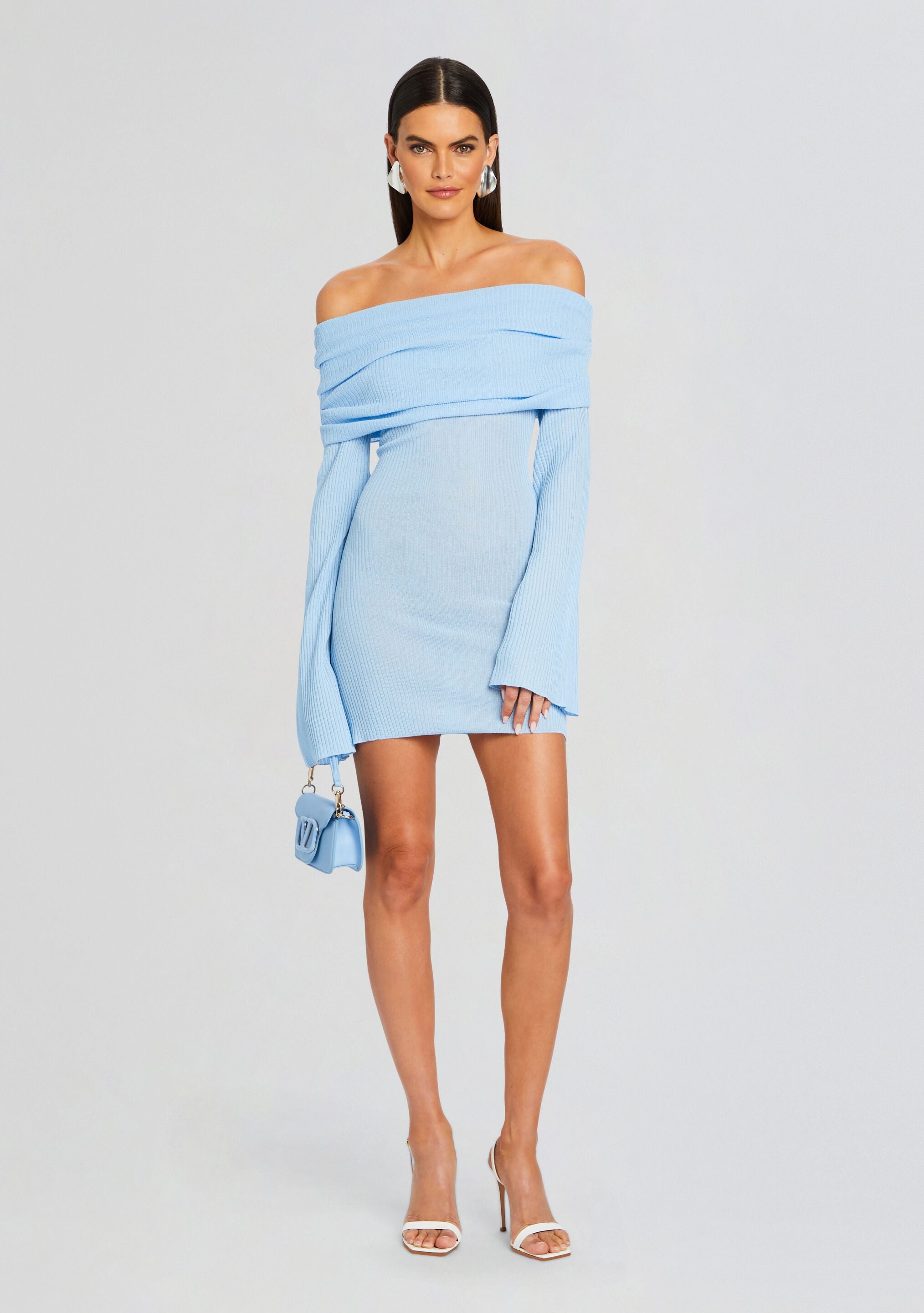 Galli Rib Knit Mini Dress-Sunny Prom