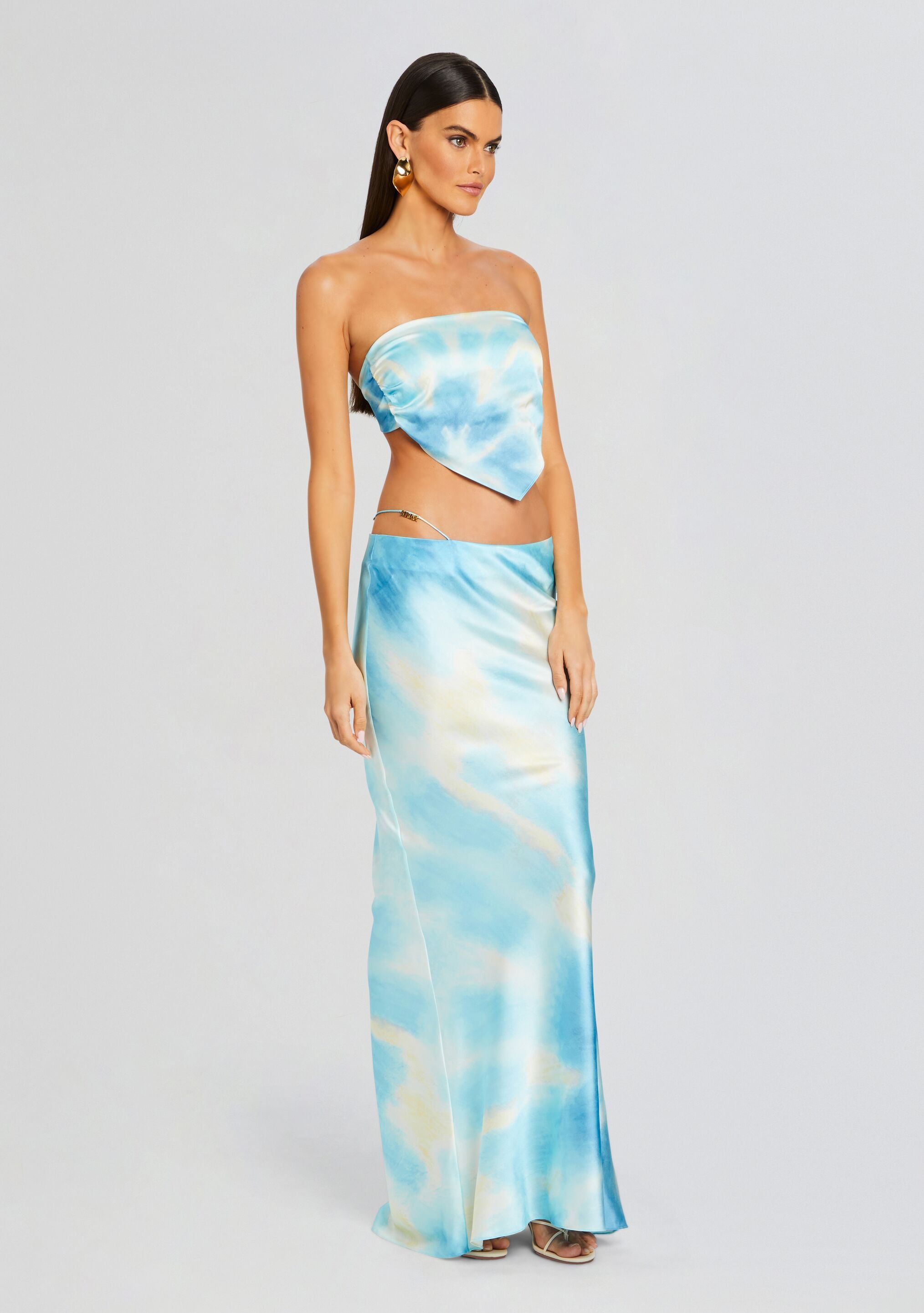 Natalia Silk Scarf Top-Sunny Prom