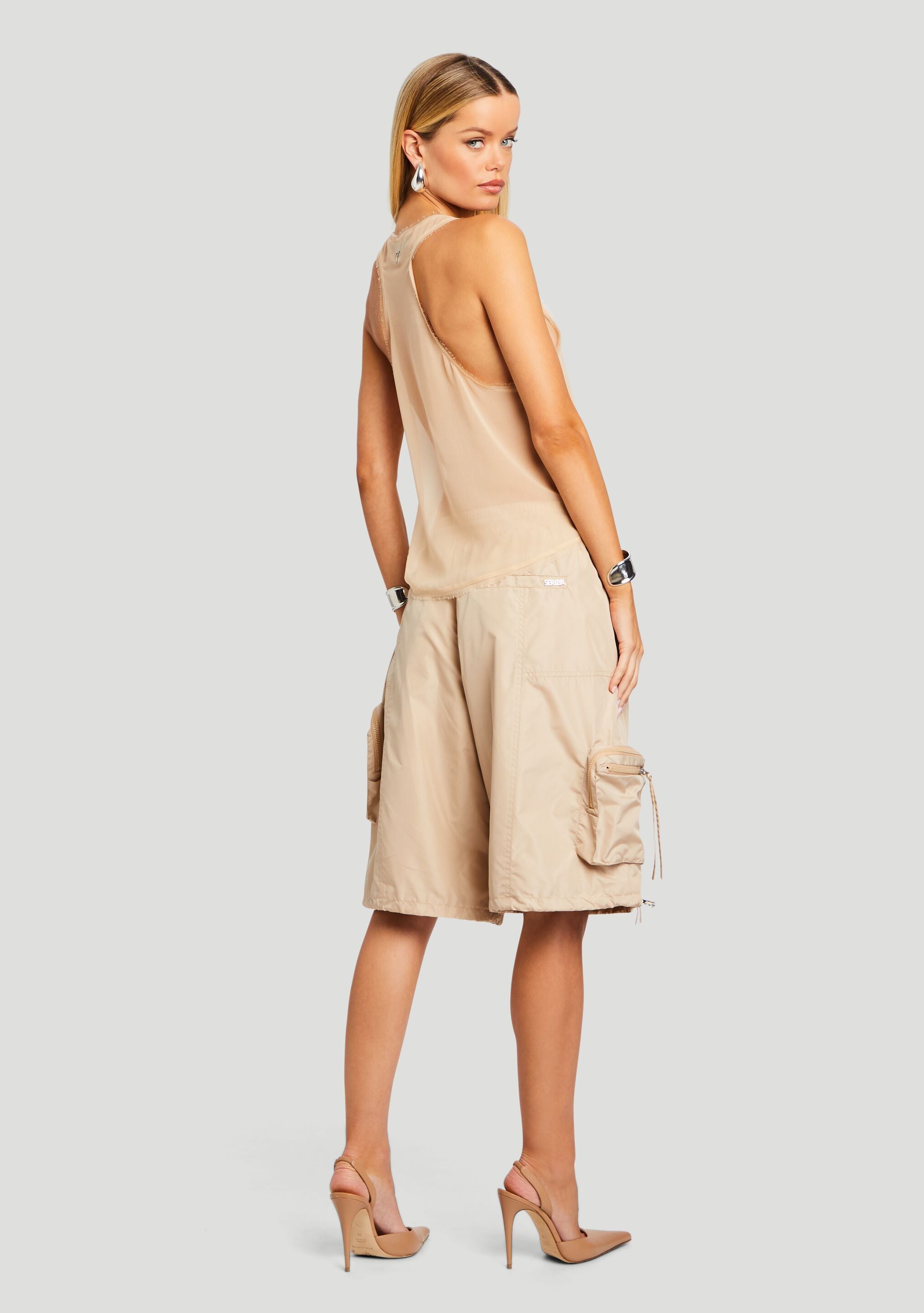 Alba Ruched Cargo Short-Sunny Prom
