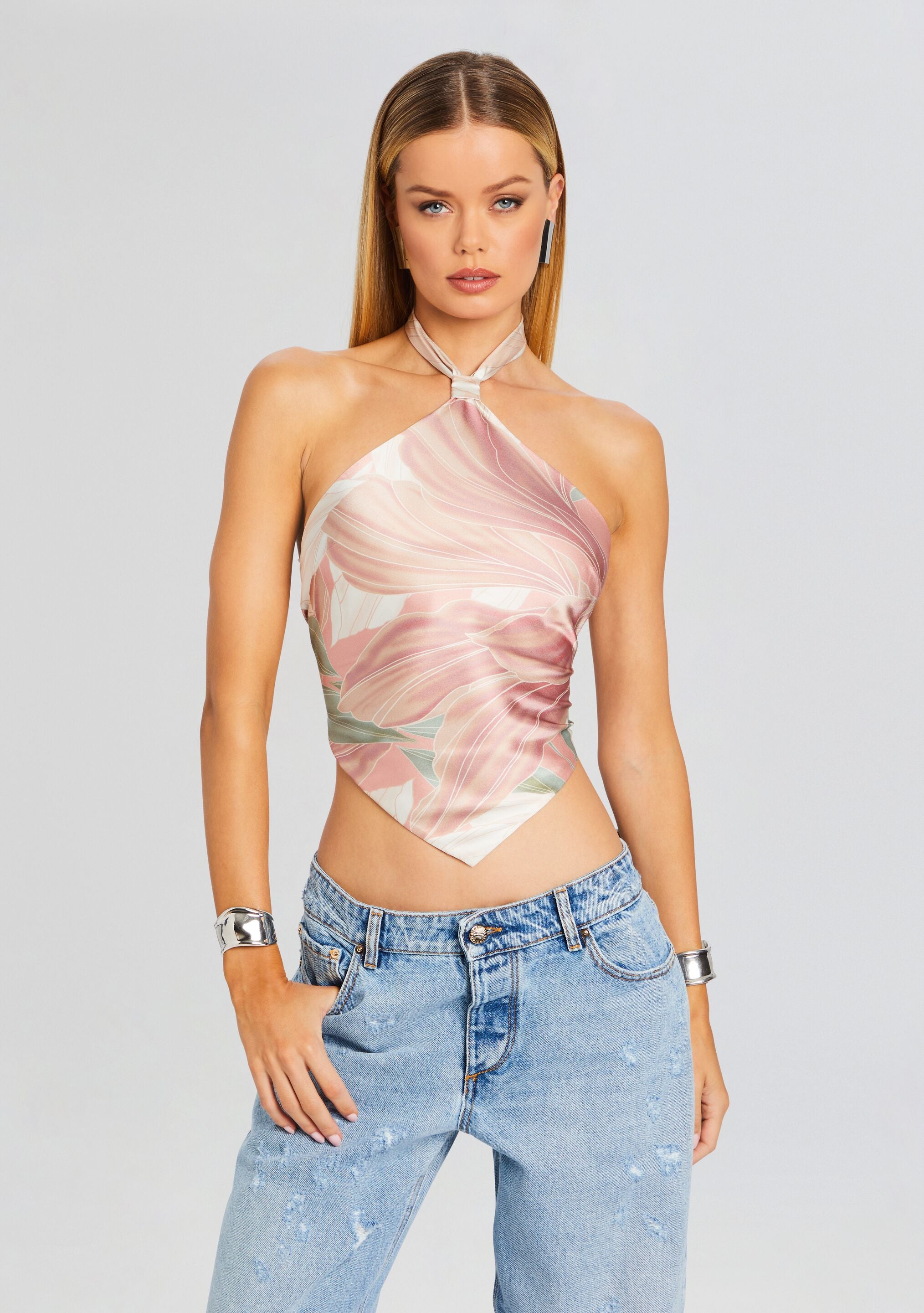 Jamie Silk Top-Sunny Prom