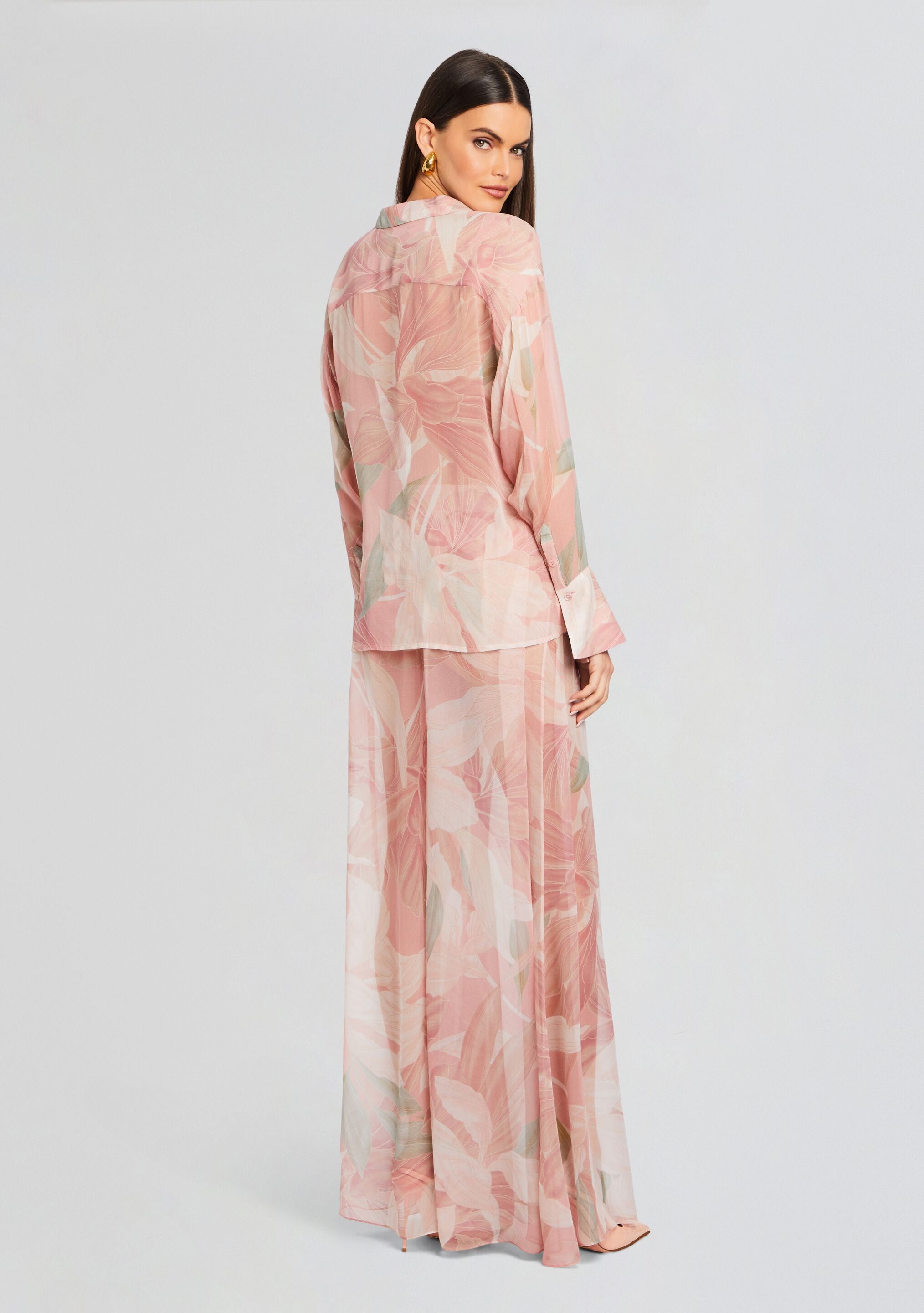 Ramona Silk Chiffon Shirt-Sunny Prom