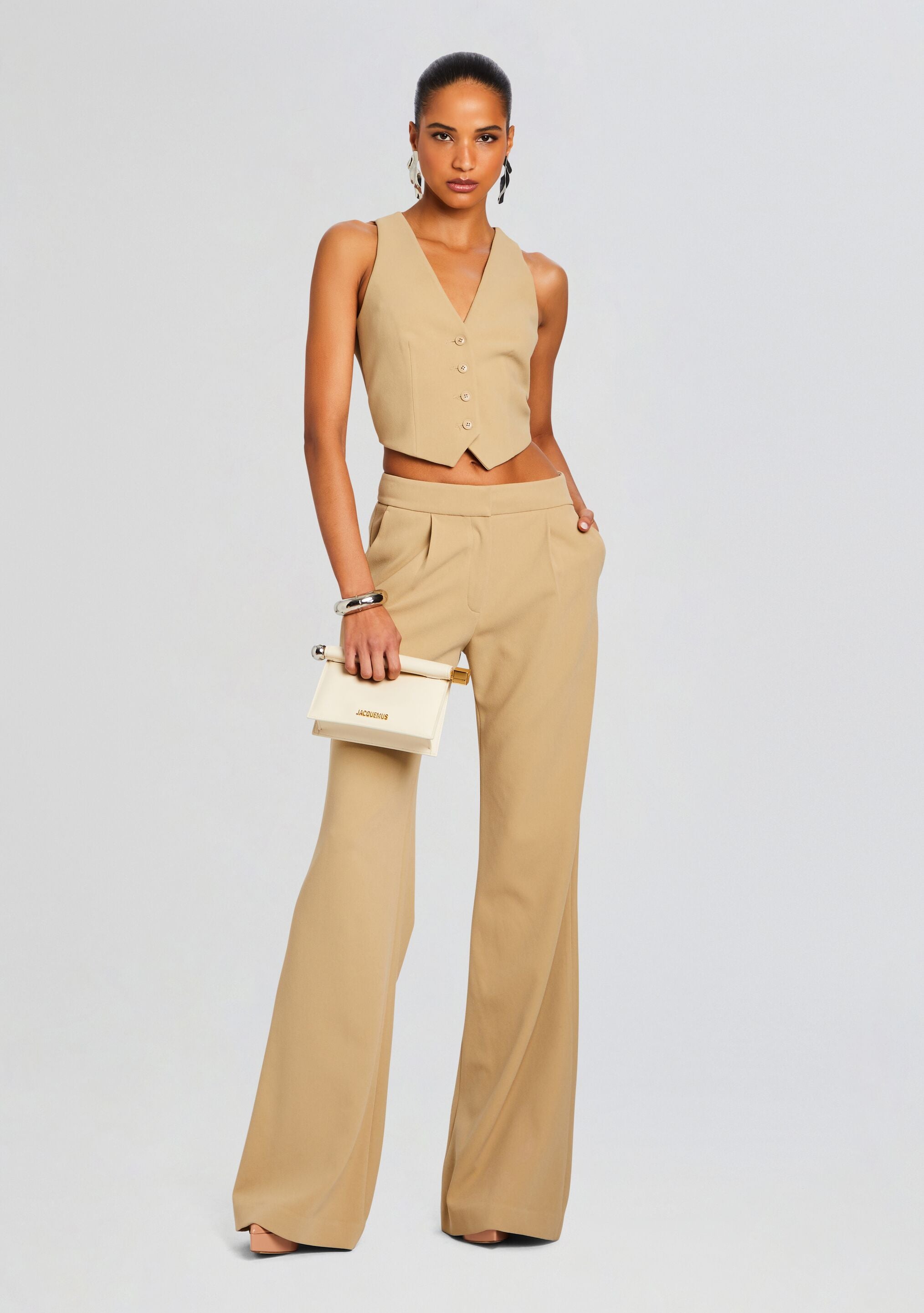 Pin Tuck Palazzo Pant-Sunny Prom