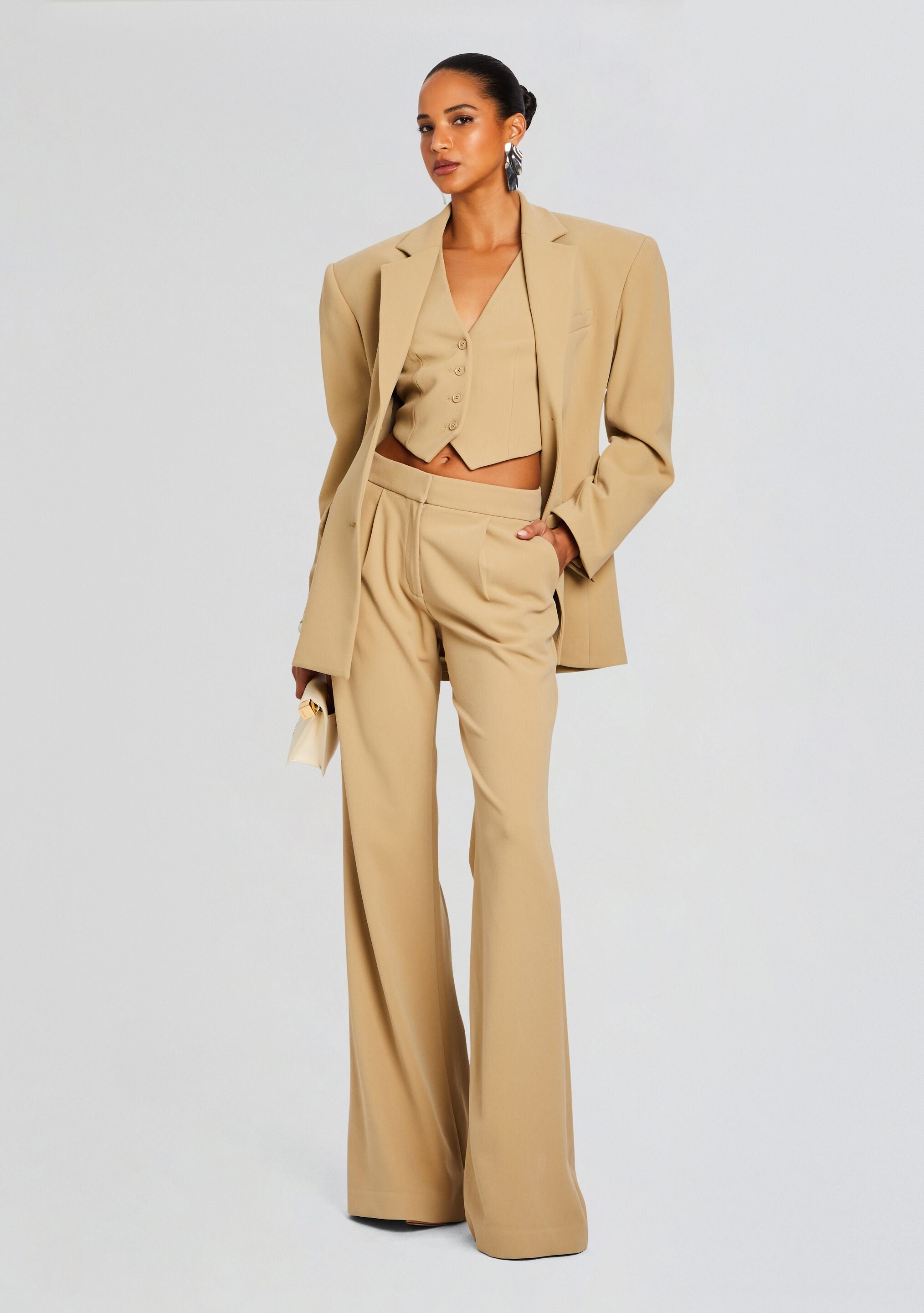 Pin Tuck Palazzo Pant-Sunny Prom