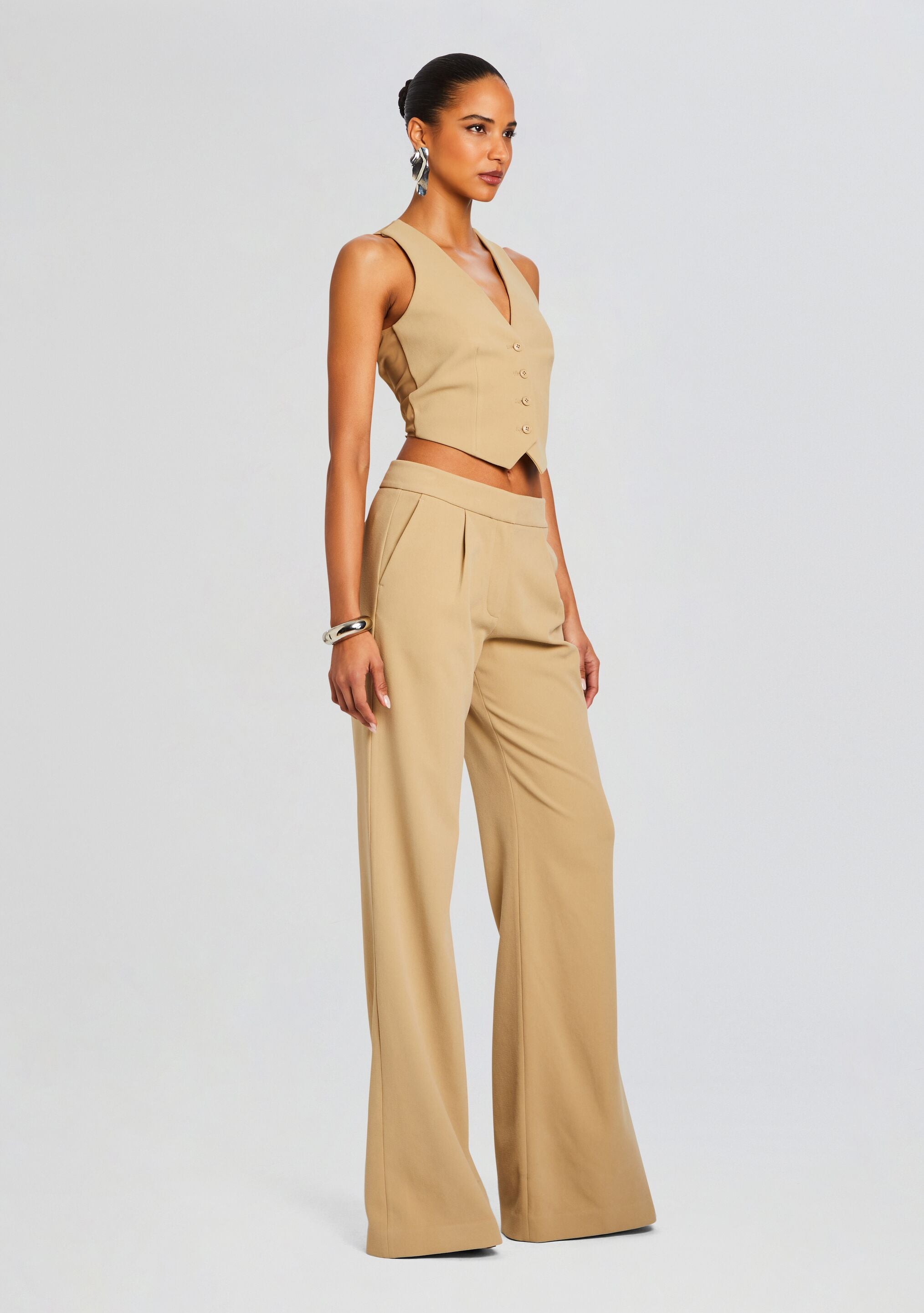 Pin Tuck Palazzo Pant-Sunny Prom