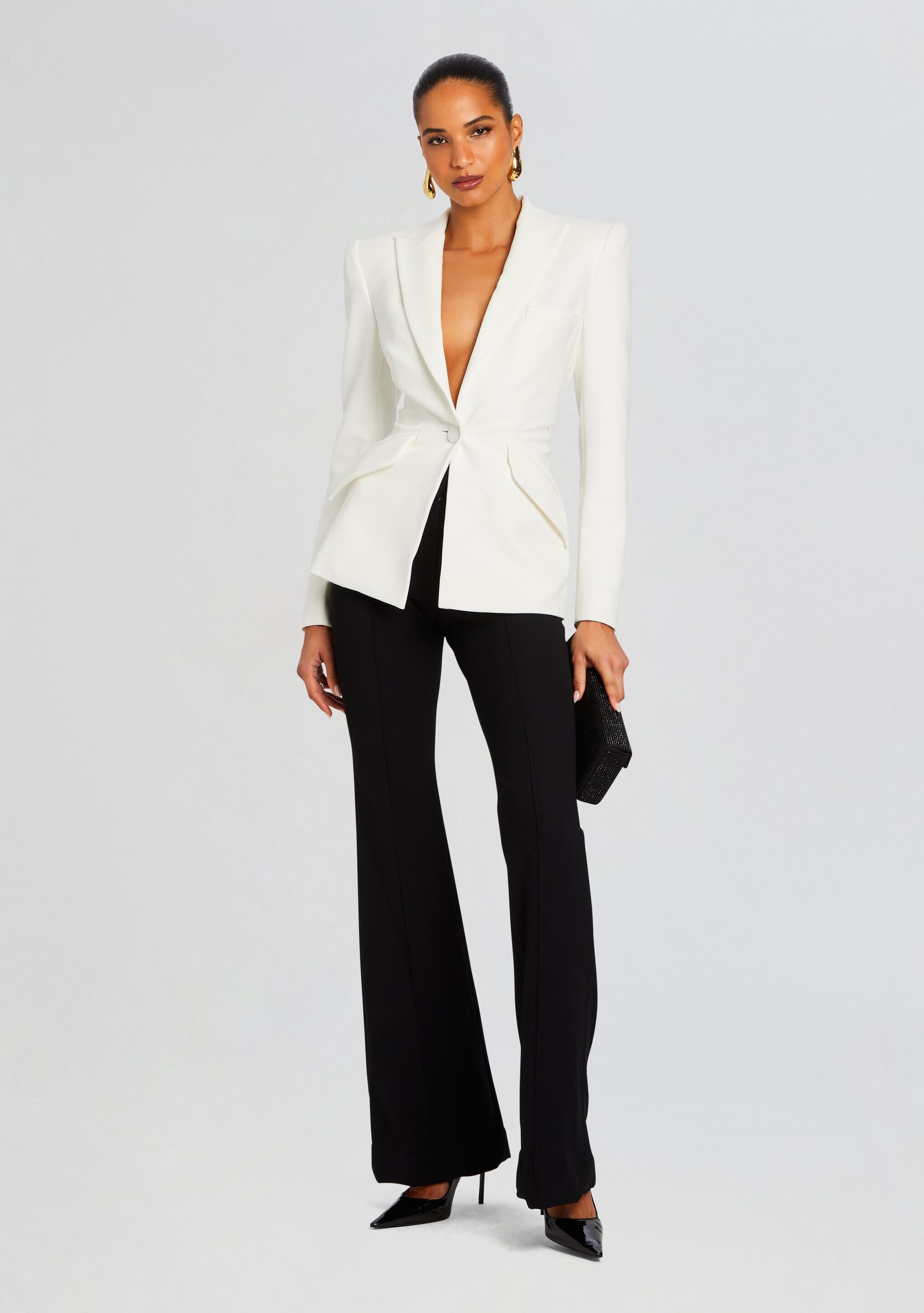 Lizzy Low Rise Flared Trousers-Sunny Prom