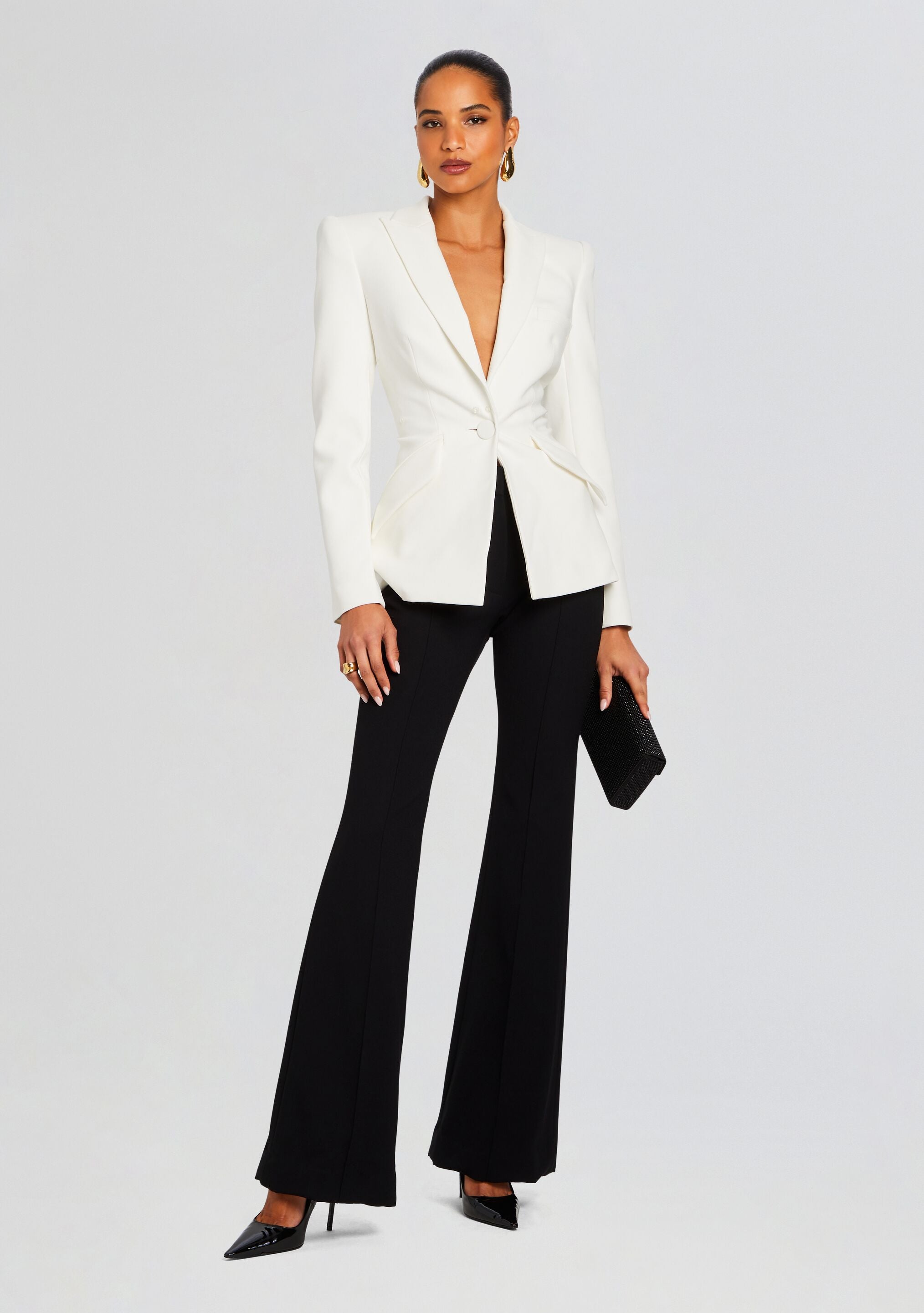 Lizzy Low Rise Flared Trousers-Sunny Prom