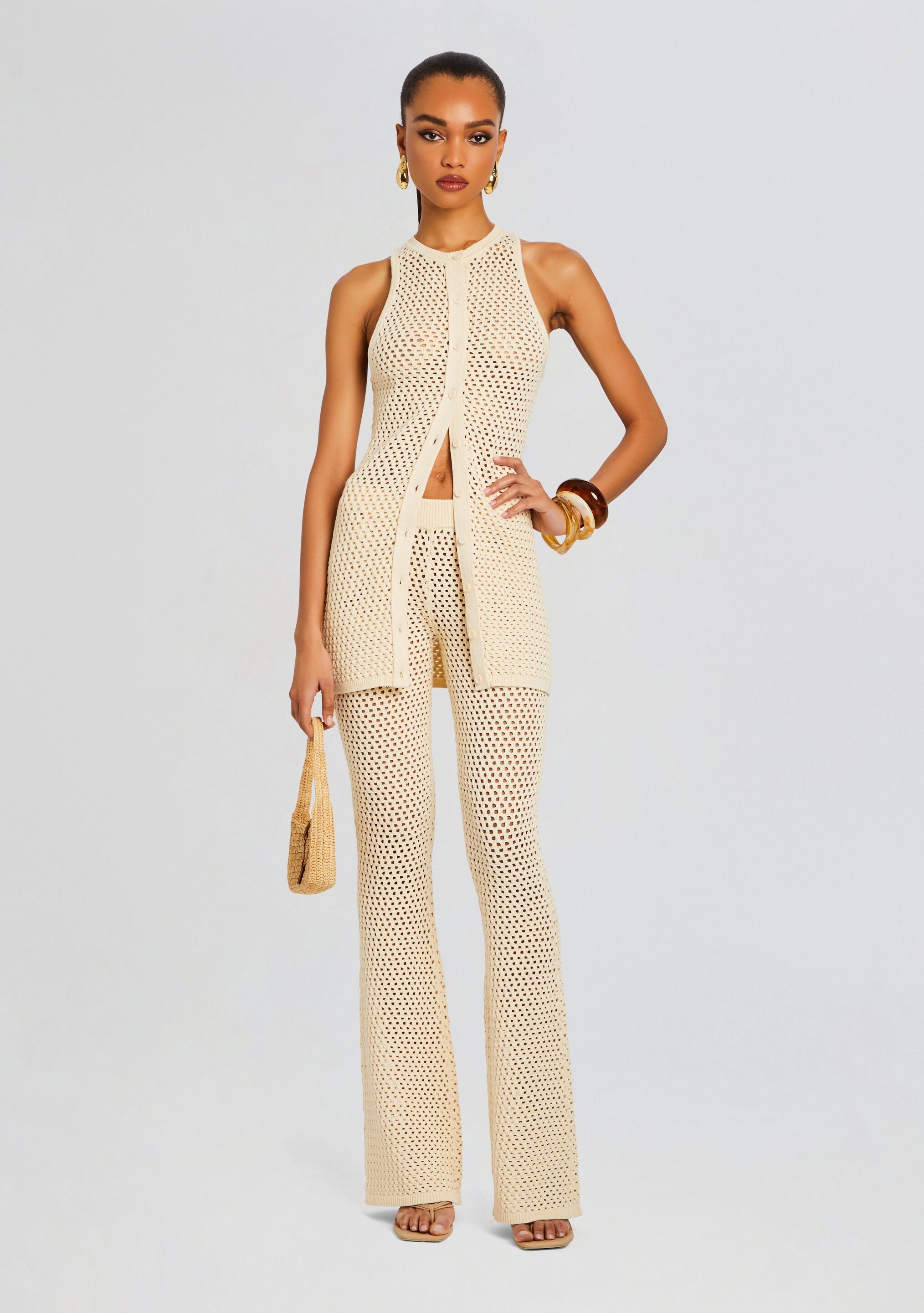 Tilli Knit Crochet Vest-Sunny Prom