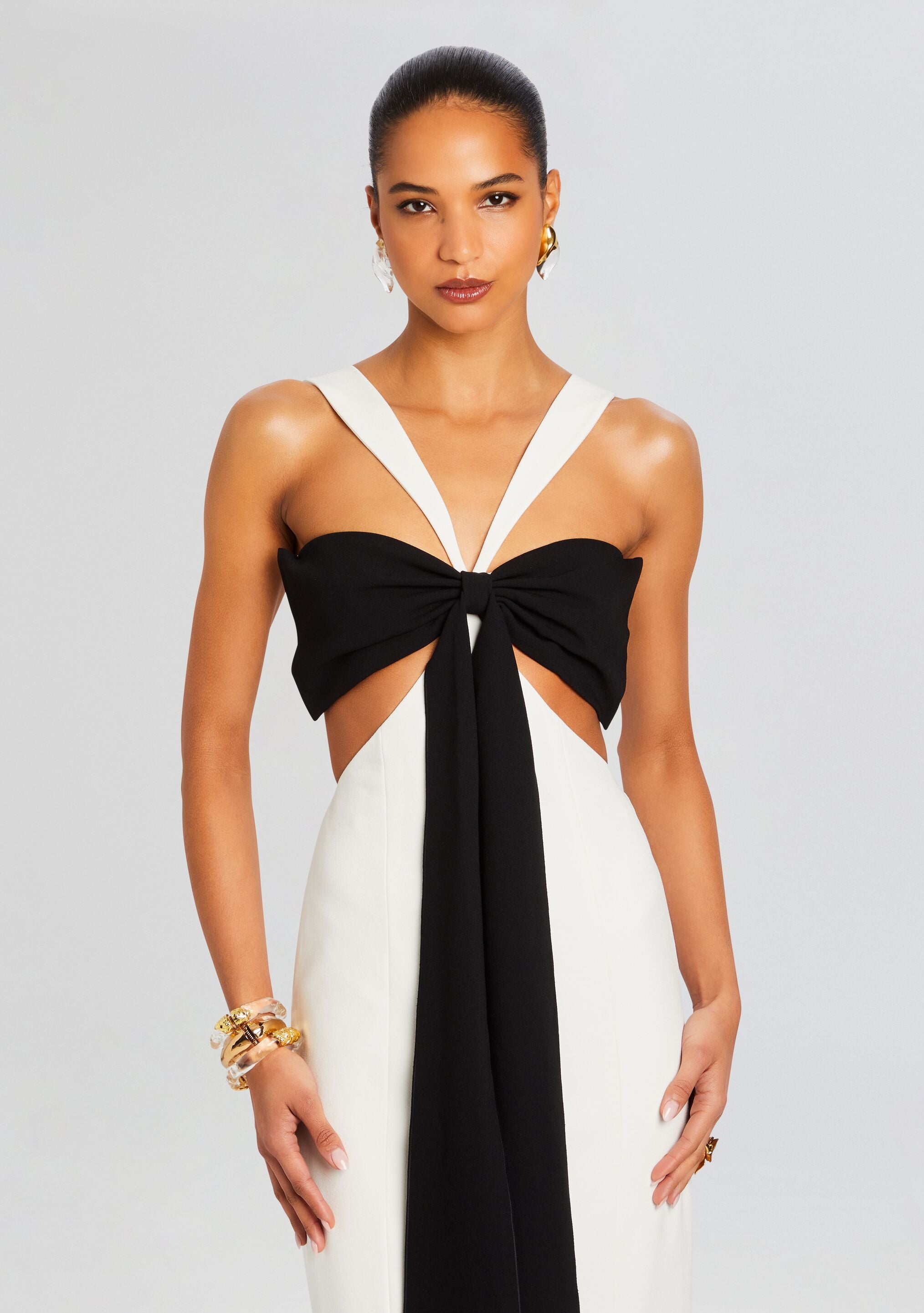 Elizabeth Bowed Evening Gown-Sunny Prom