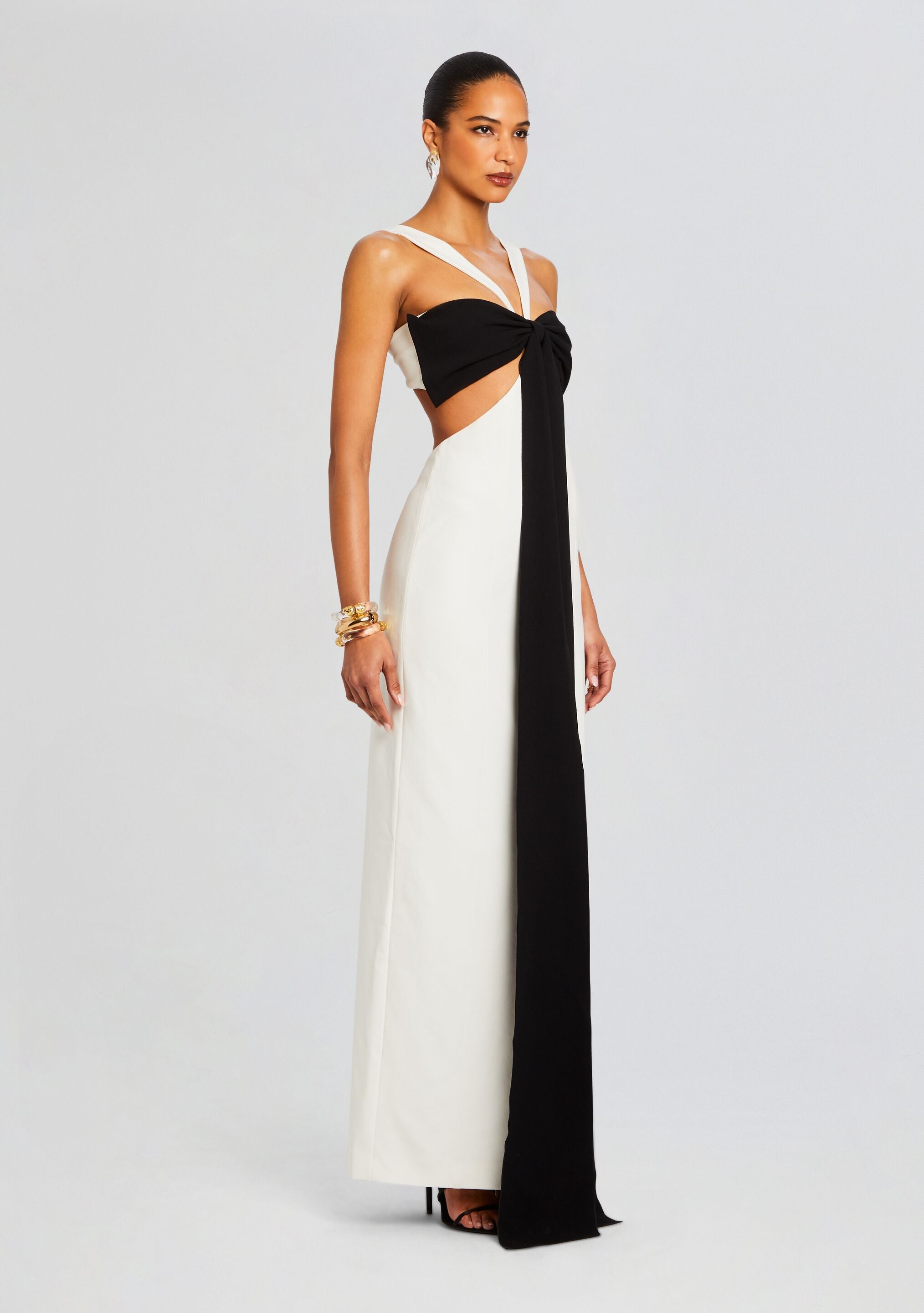 Elizabeth Bowed Evening Gown-Sunny Prom