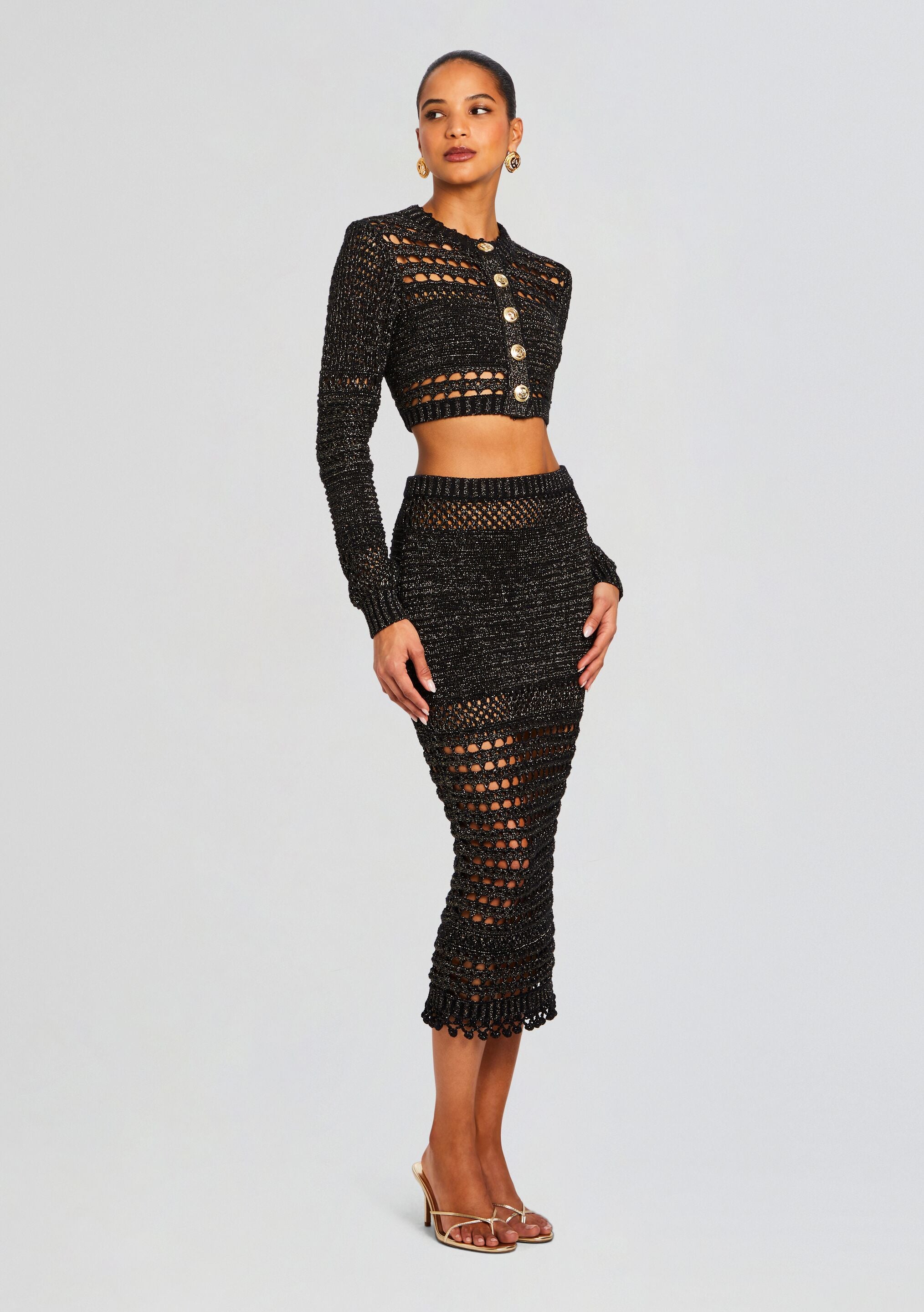 Nico Knit Crochet Cardigan-Sunny Prom