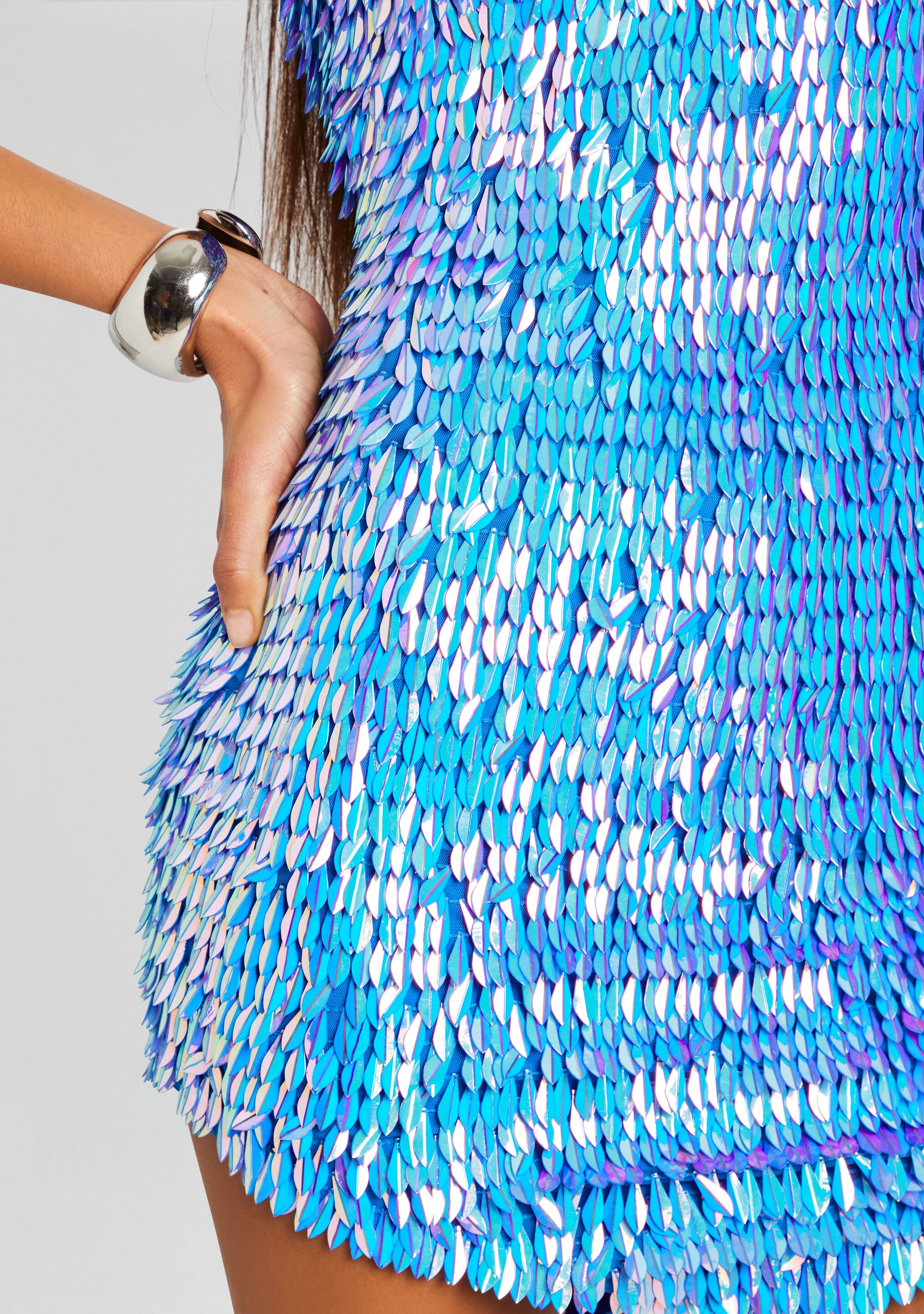 Valley Feather Sequin Dress-Sunny Prom