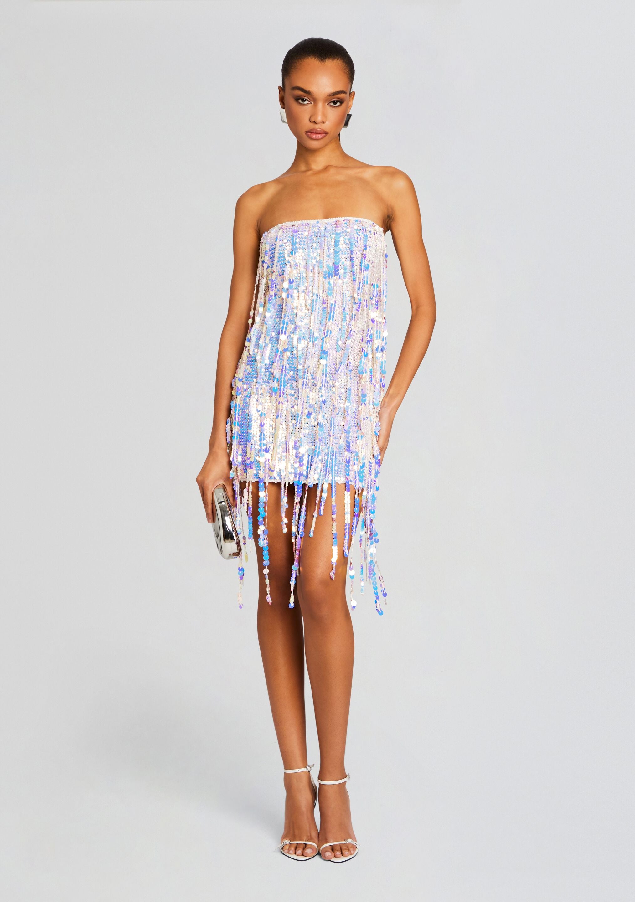 Shira Sequin Fringe Crochet Dress-Sunny Prom