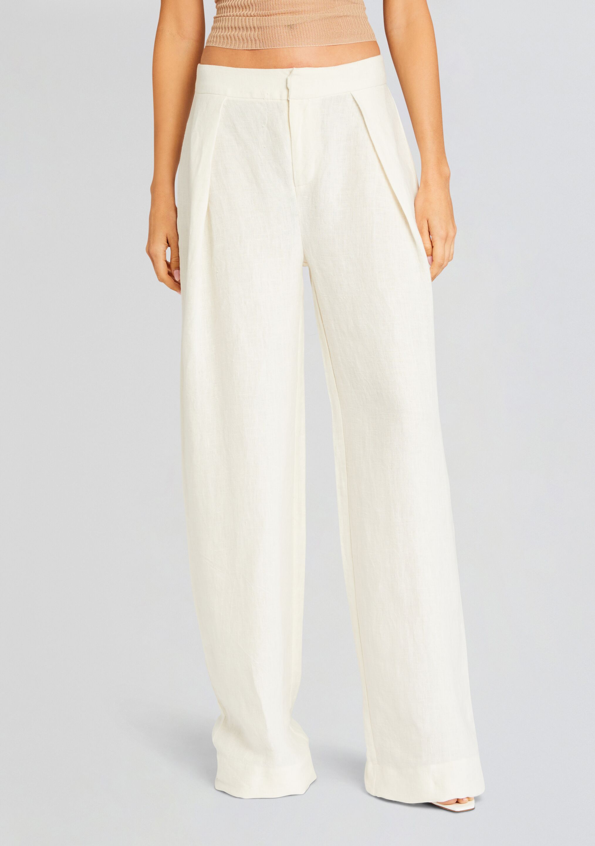 Myrtle Linen Pleated Pant-Sunny Prom