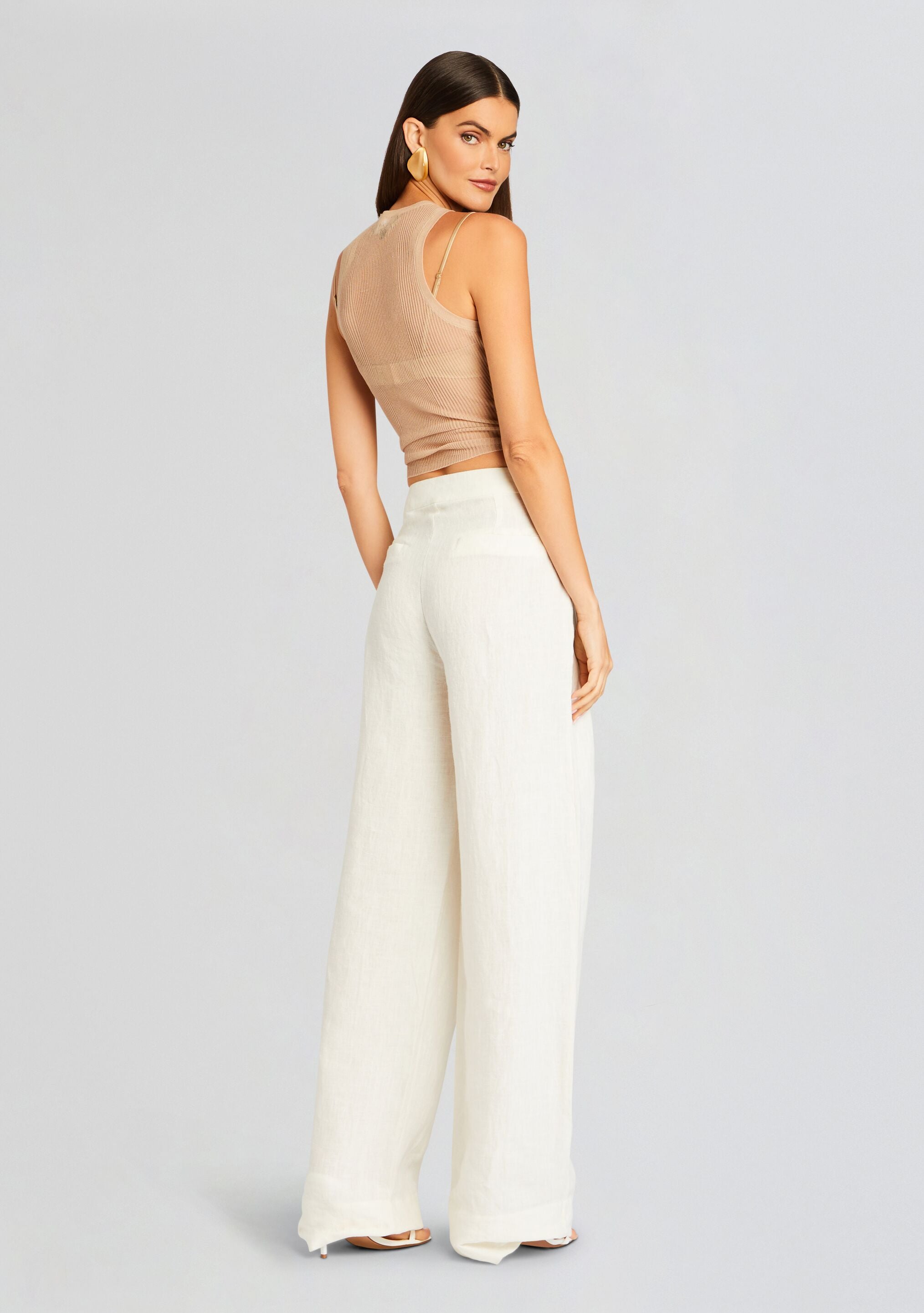 Myrtle Linen Pleated Pant-Sunny Prom