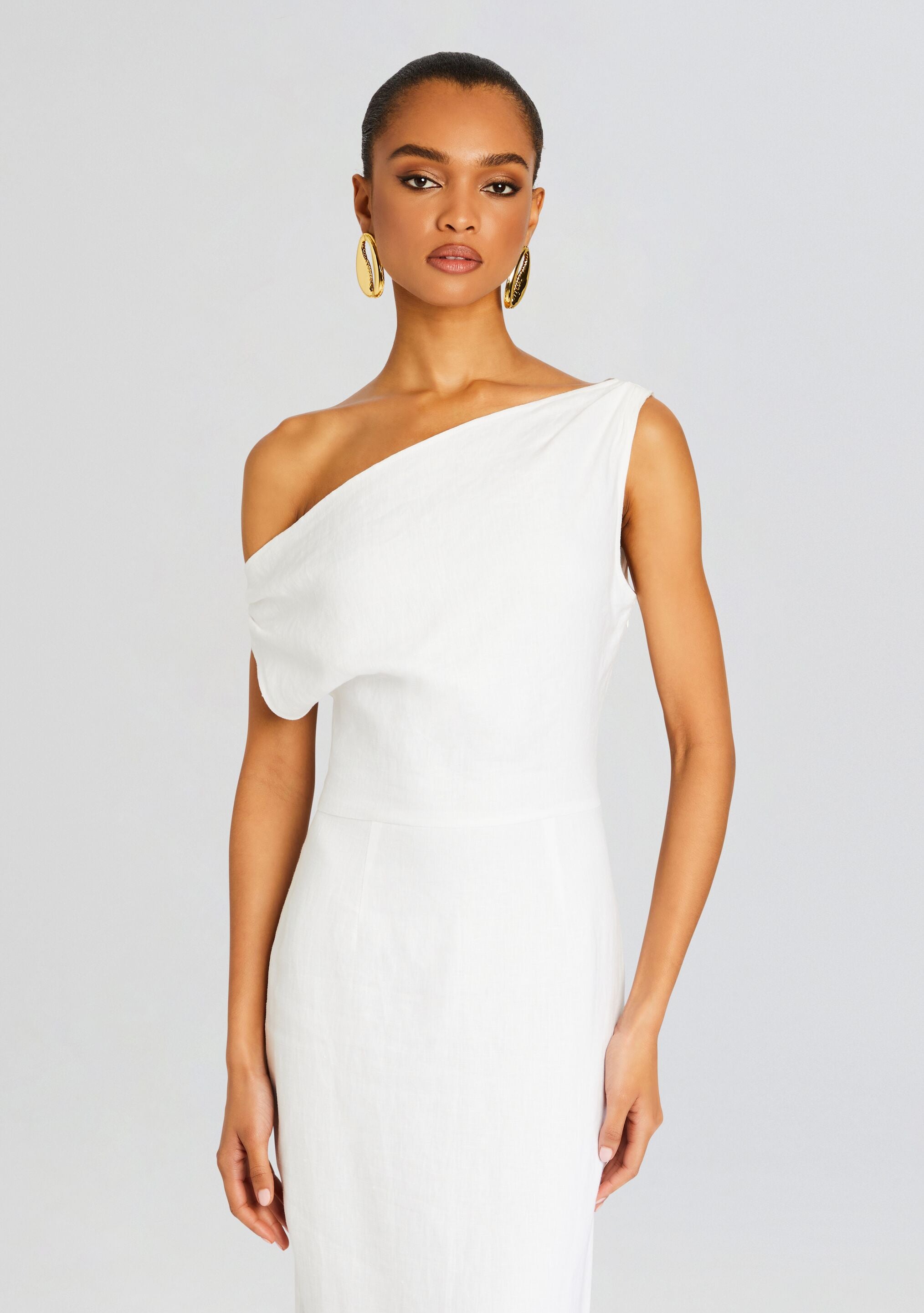 Linen Off The Shoulder Maxi-Sunny Prom