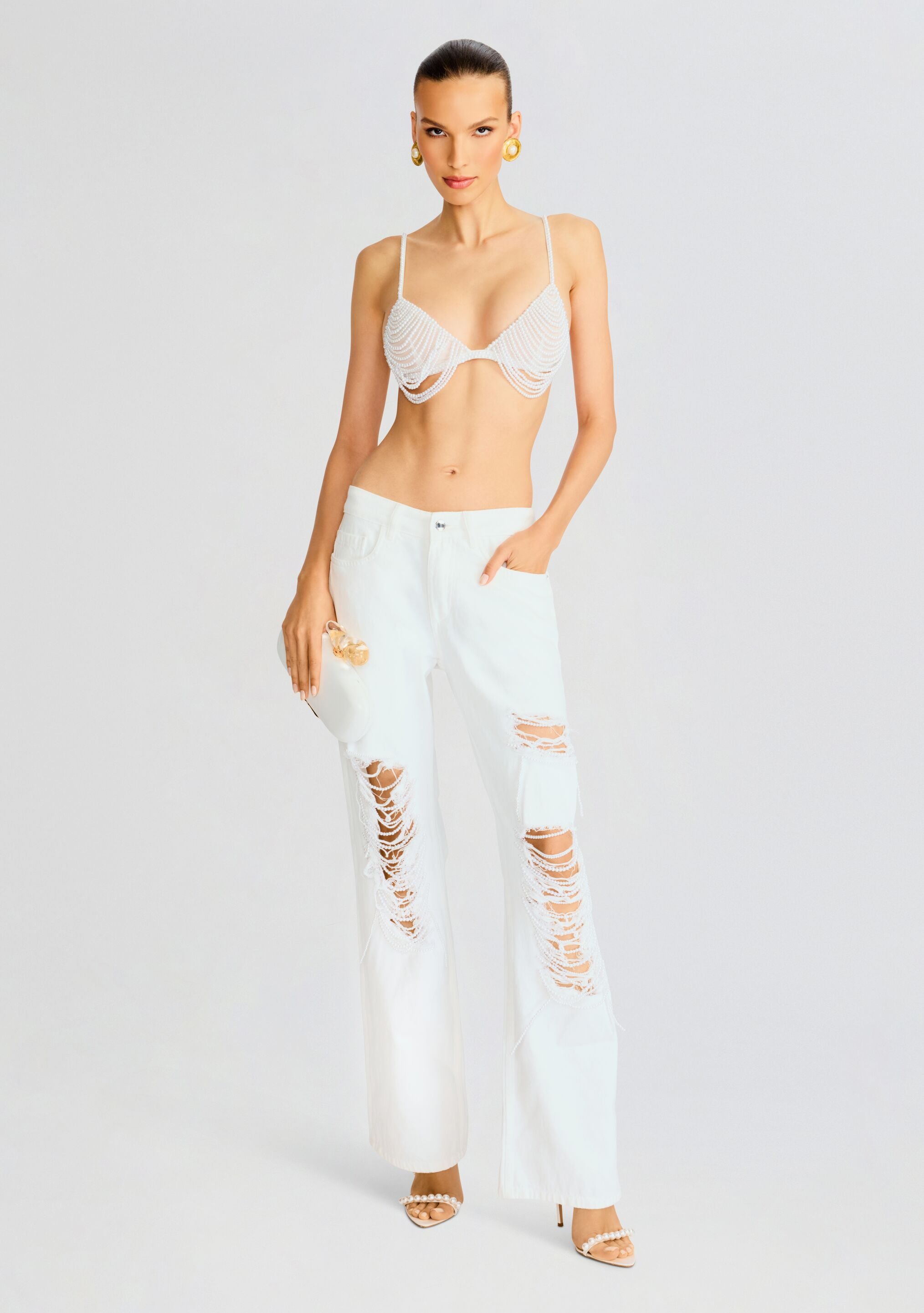 Madison Pearl Embellished Jean-Sunny Prom