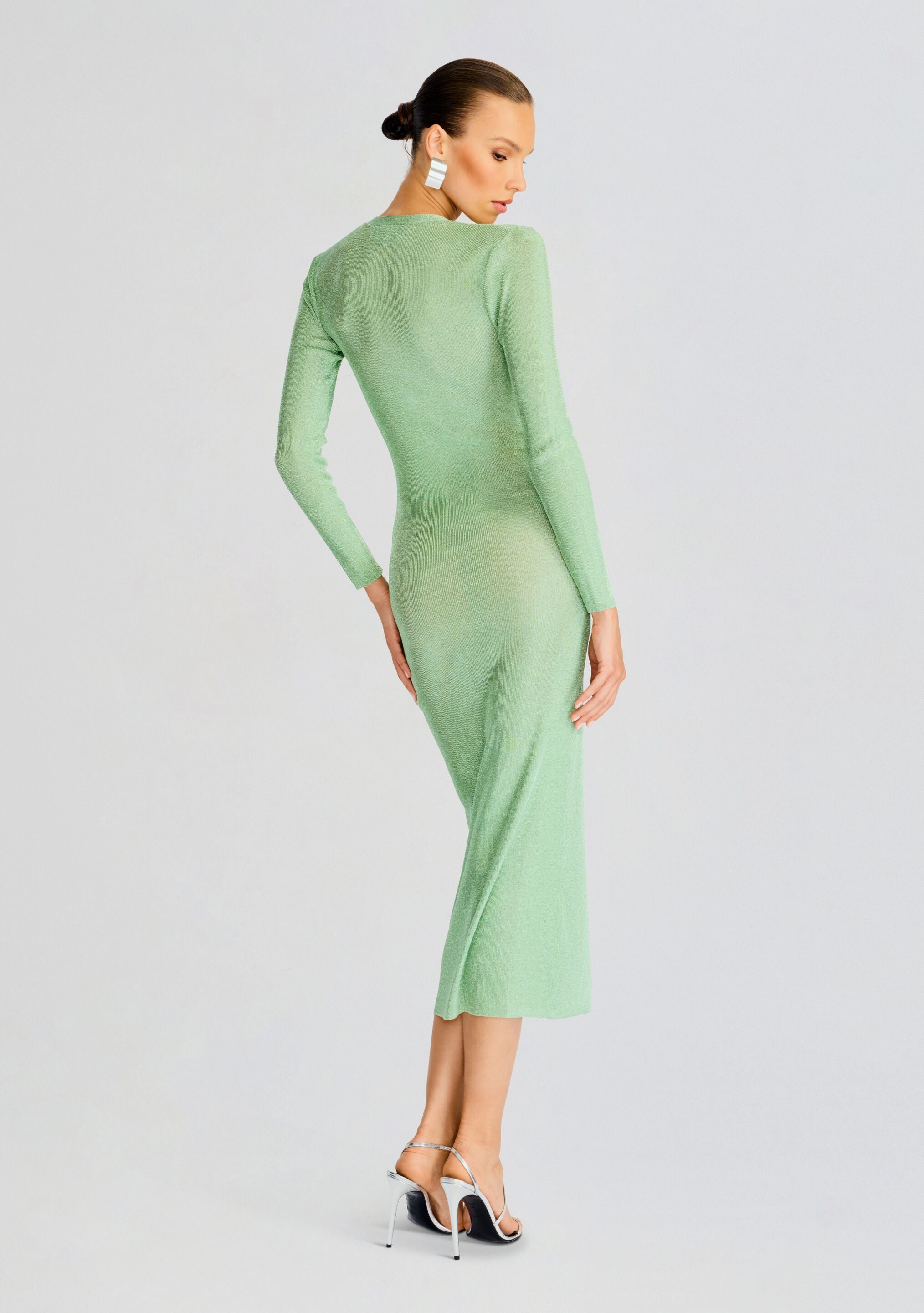 Phyllis Metallic Knit Cardigan-Sunny Prom