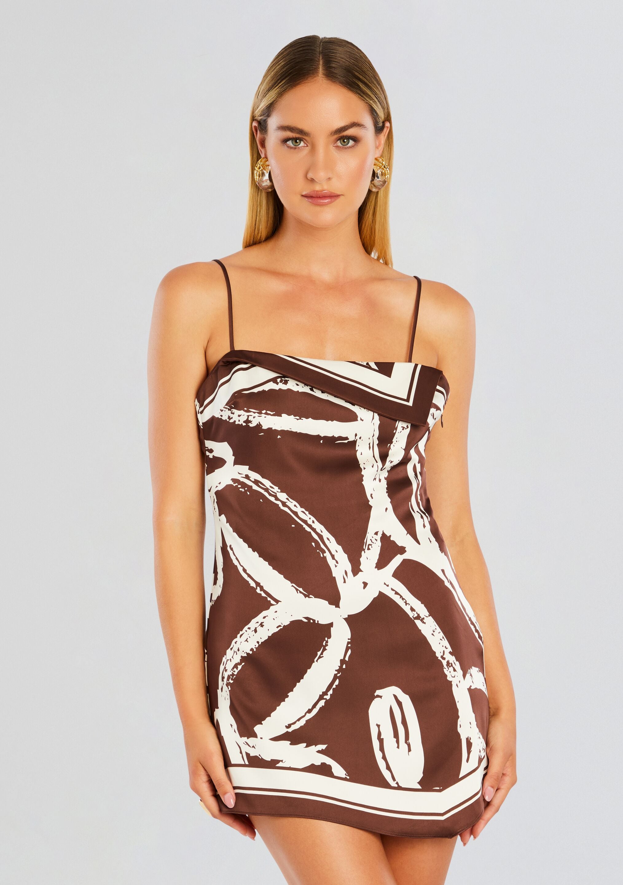 Leilani Satin Mini Dress-Sunny Prom