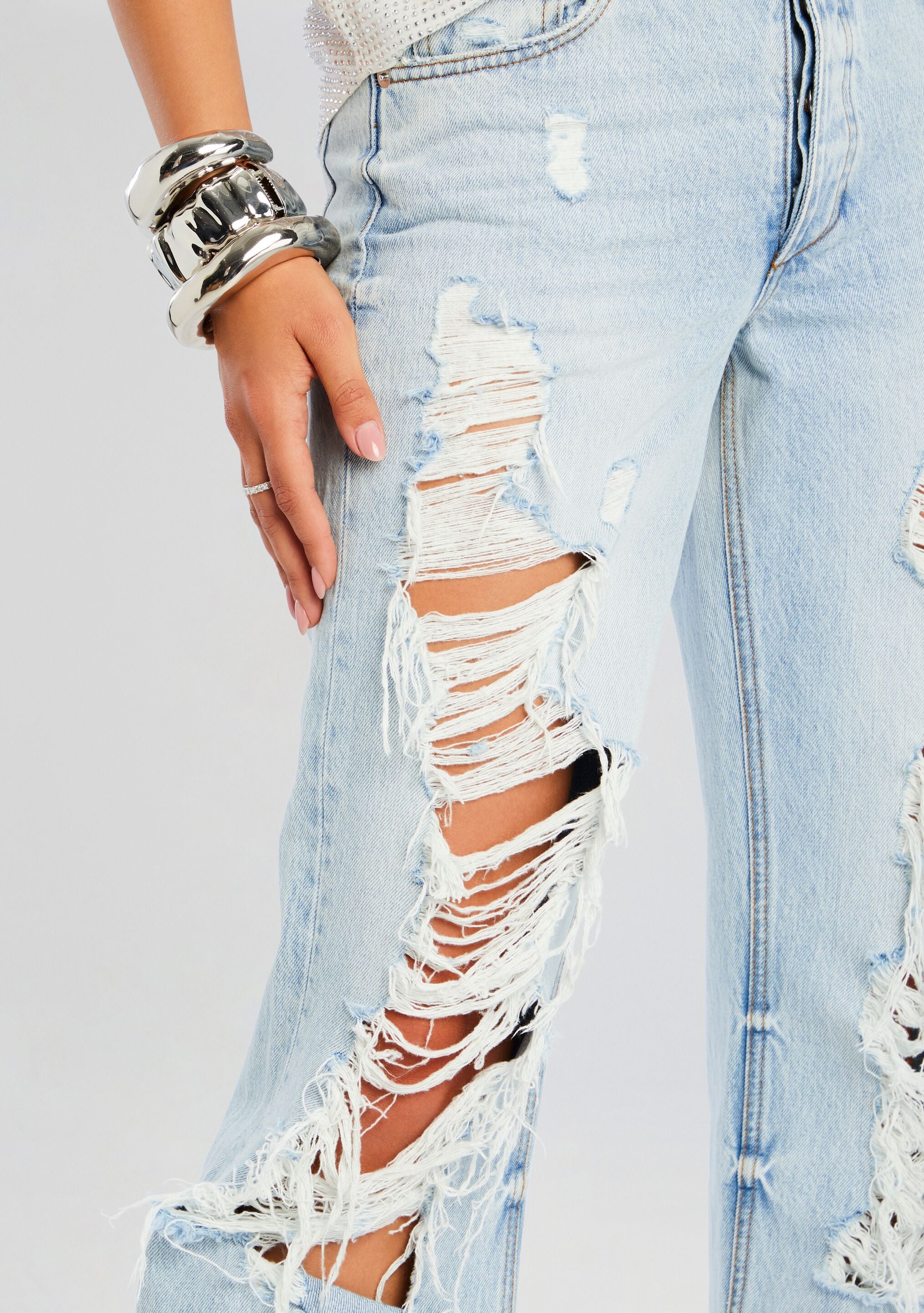 Sunny Mid Rise Distressed Boyfriend Jean-Sunny Prom
