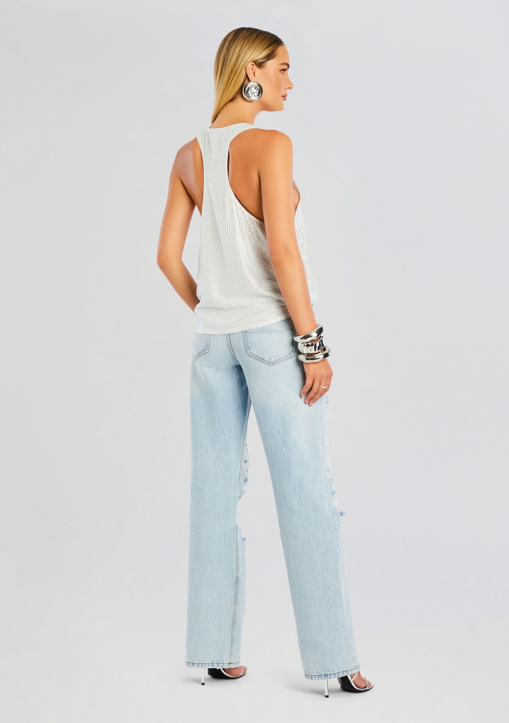 Sunny Mid Rise Distressed Boyfriend Jean-Sunny Prom