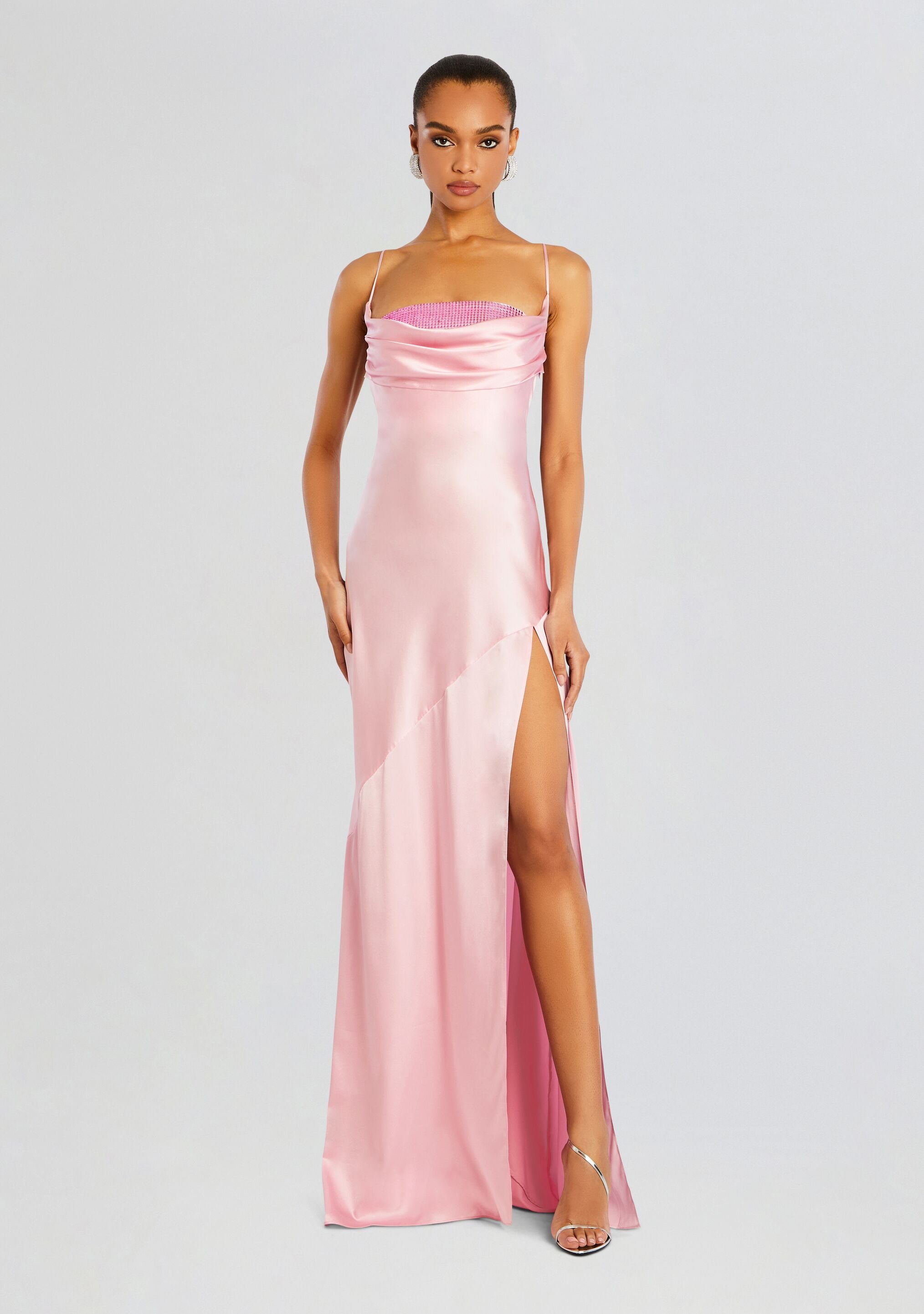 Emery Embellished Silk Dress-Sunny Prom