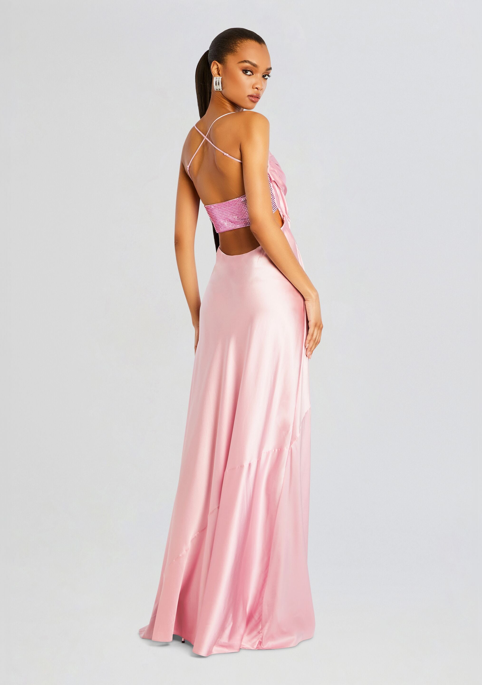 Emery Embellished Silk Dress-Sunny Prom