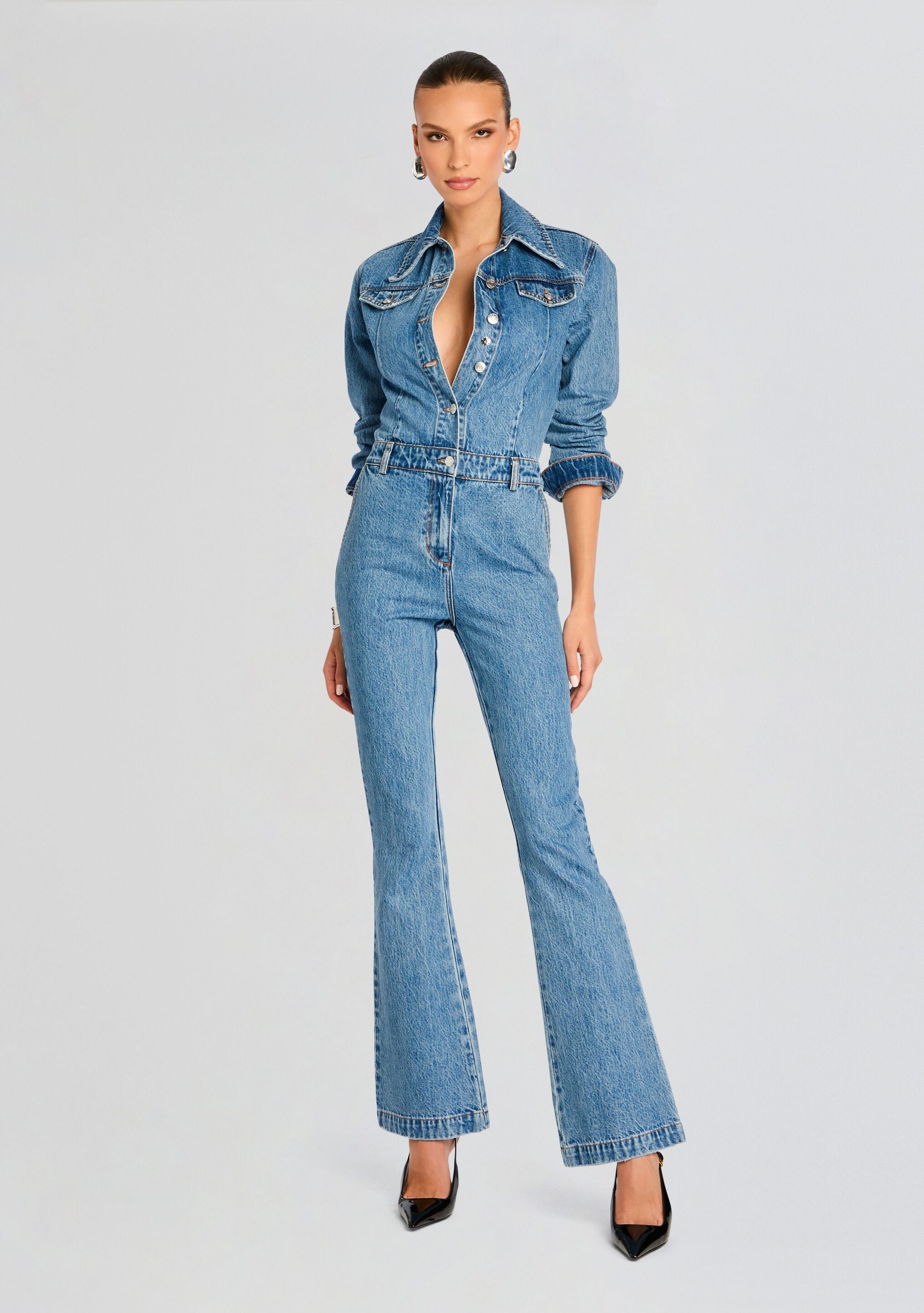 Mabel Fitted Mid Rise Jumpsuit-Sunny Prom