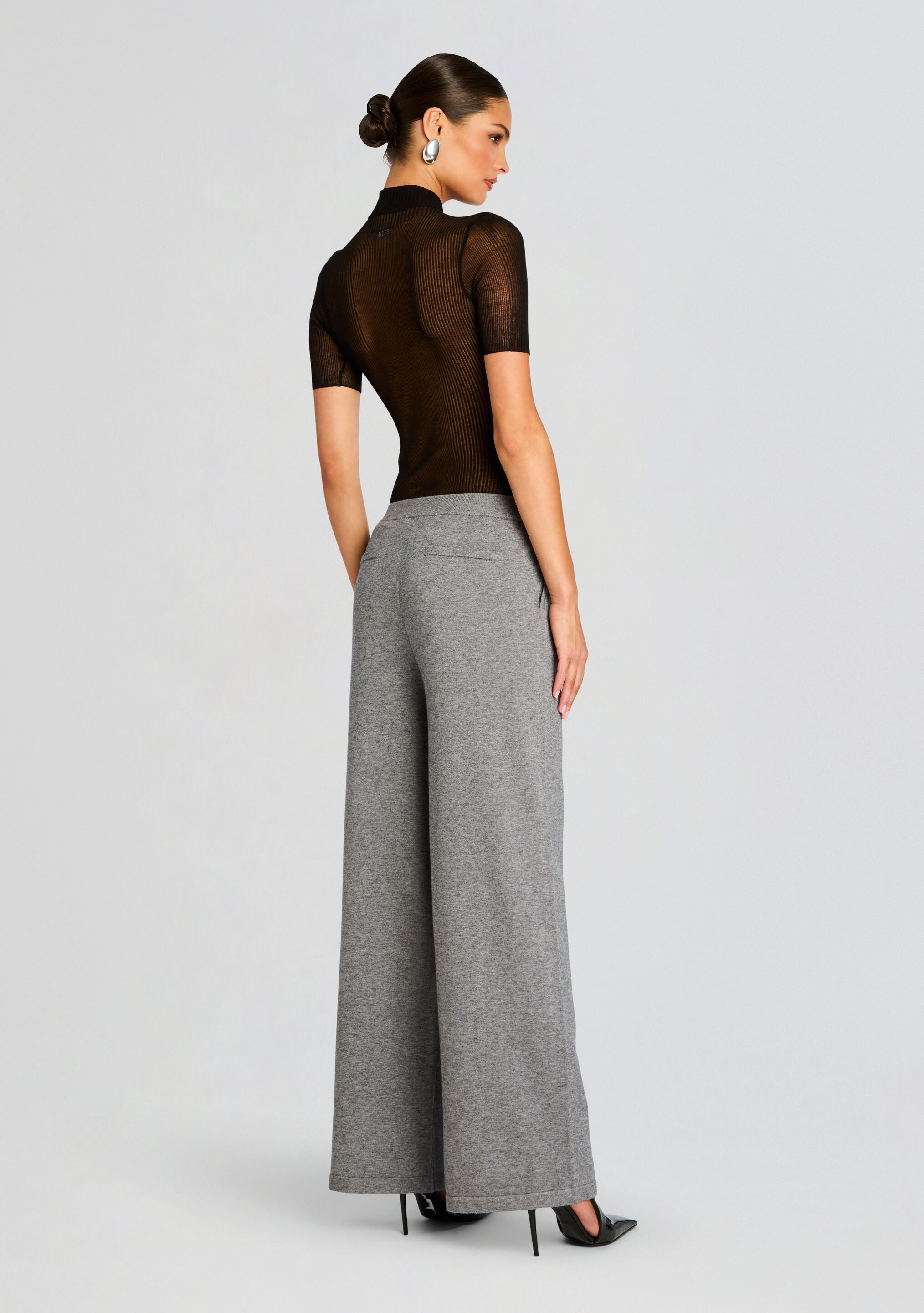 Alya Knit Pleated Trousers-Sunny Prom