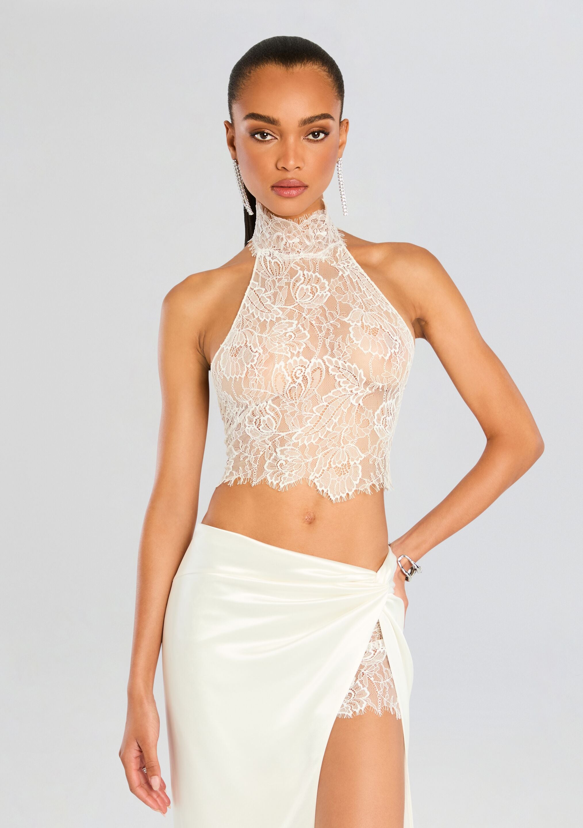 Violet Lace Top-Sunny Prom