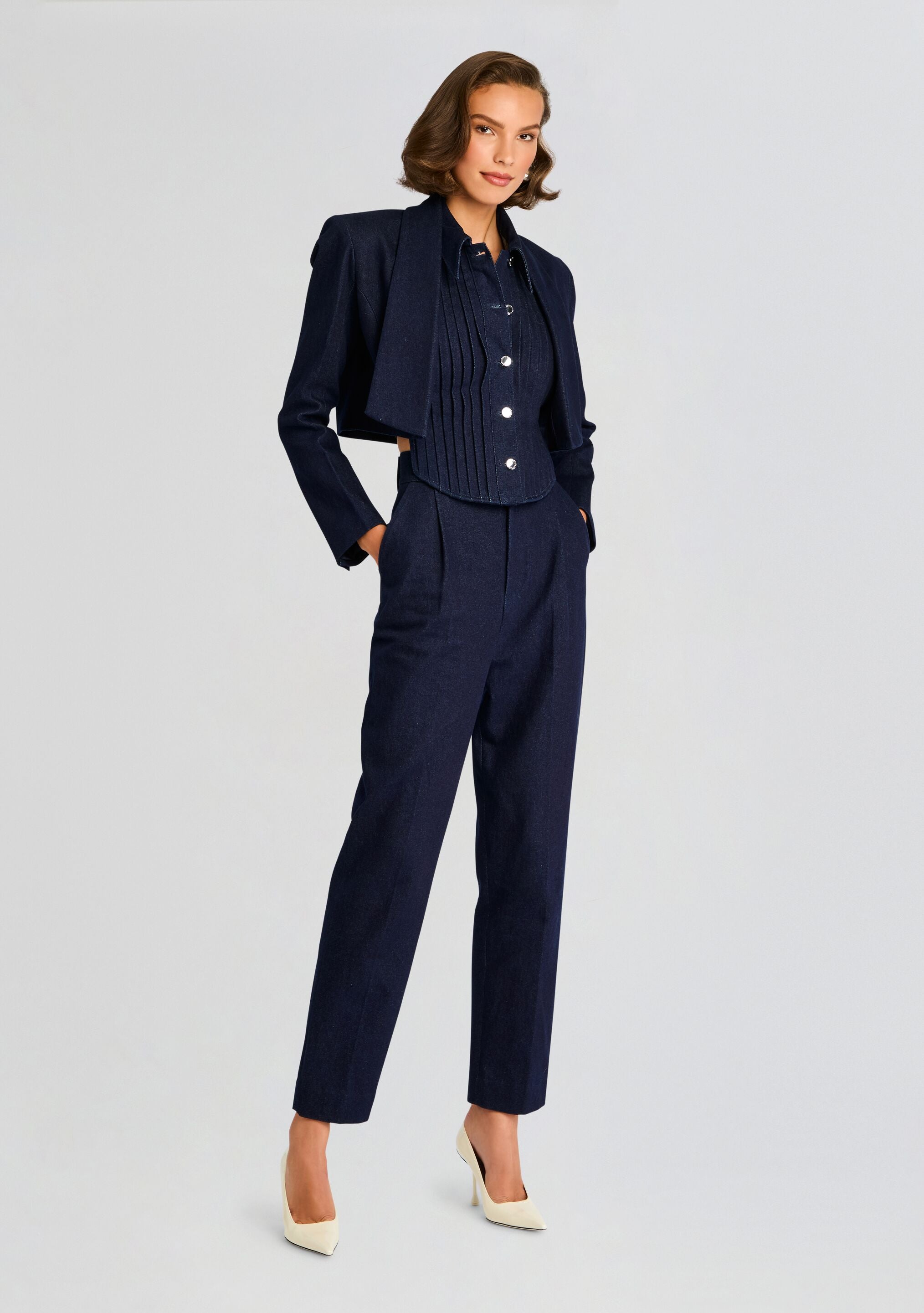 Clara Denim Blazer-Sunny Prom