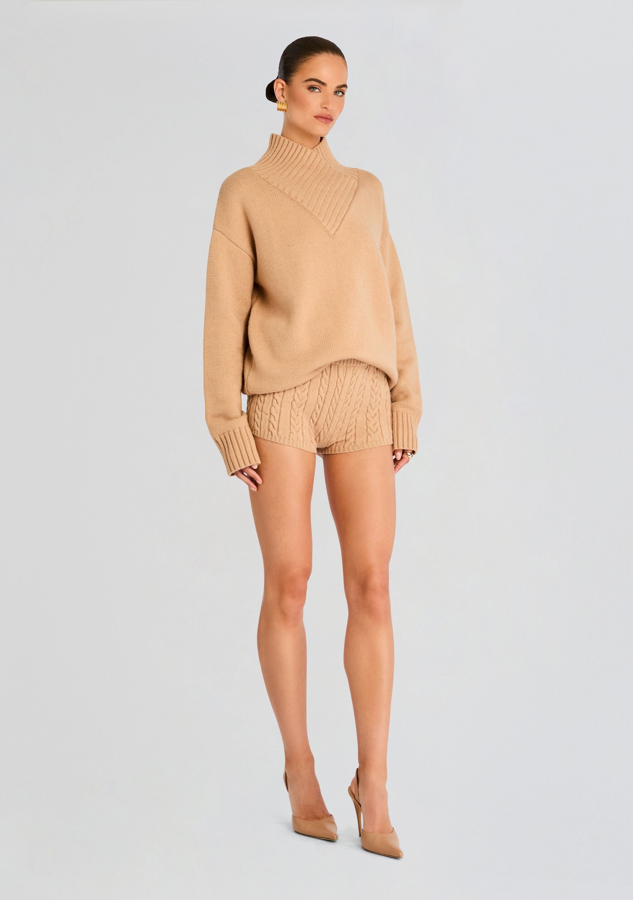 Dessa Chunky Knit Sweater Dress-Sunny Prom