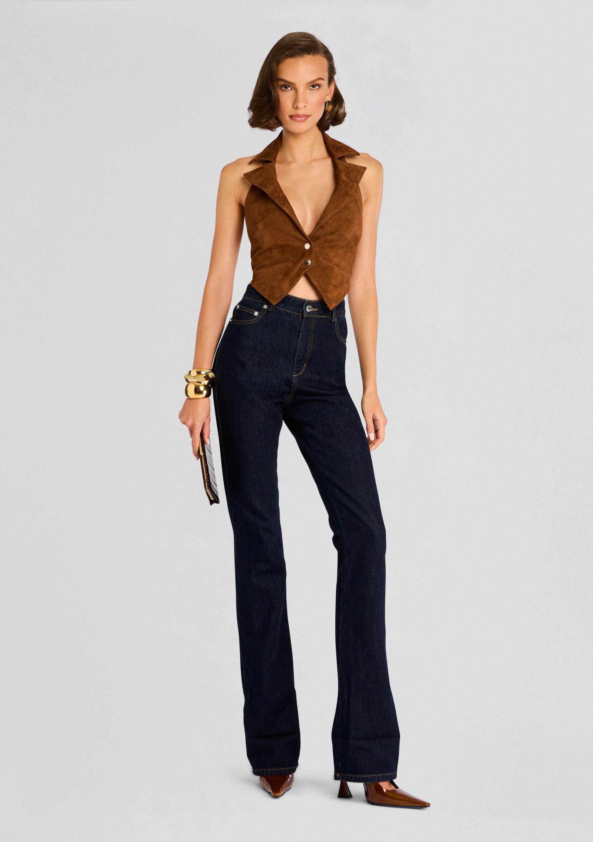 Josephine Suede Vest-Sunny Prom