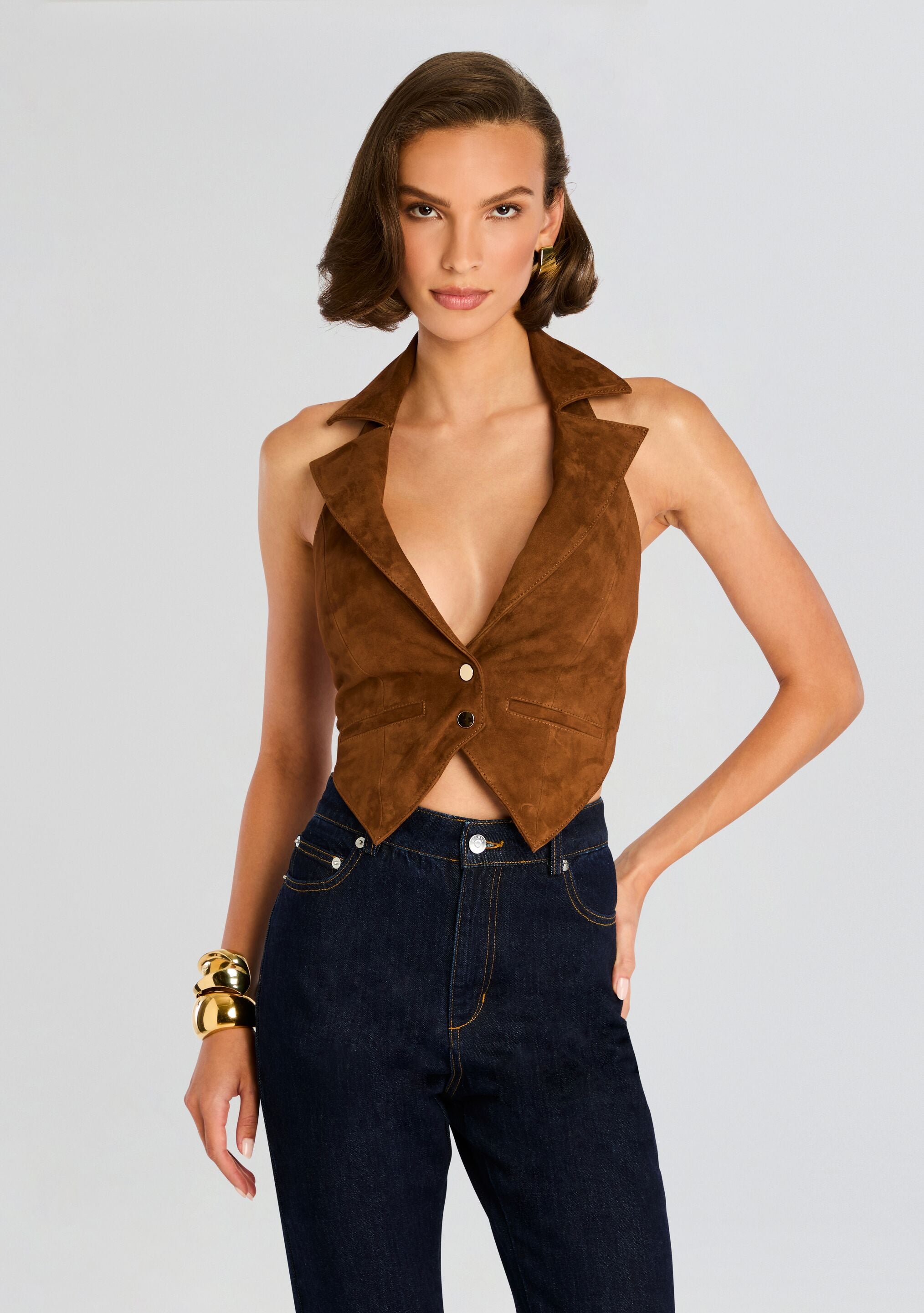 Josephine Suede Vest-Sunny Prom