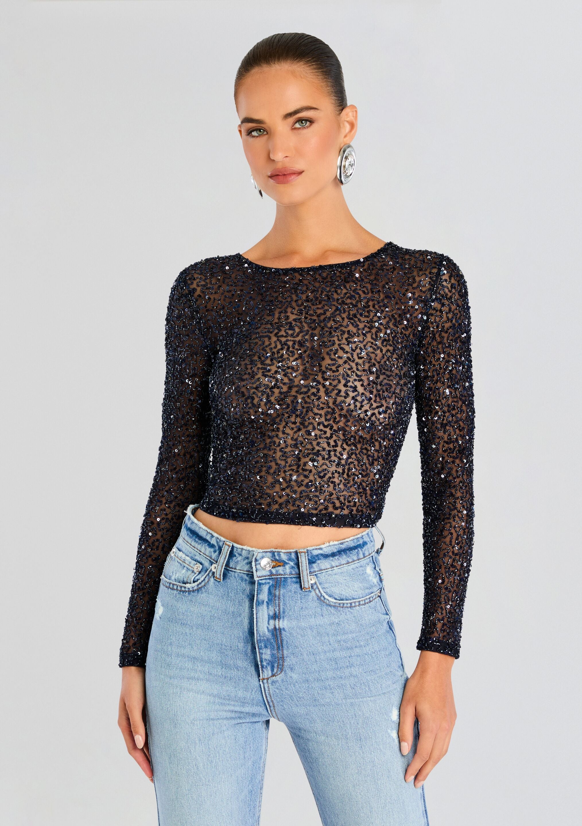 Torrey Sequin Top-Sunny Prom