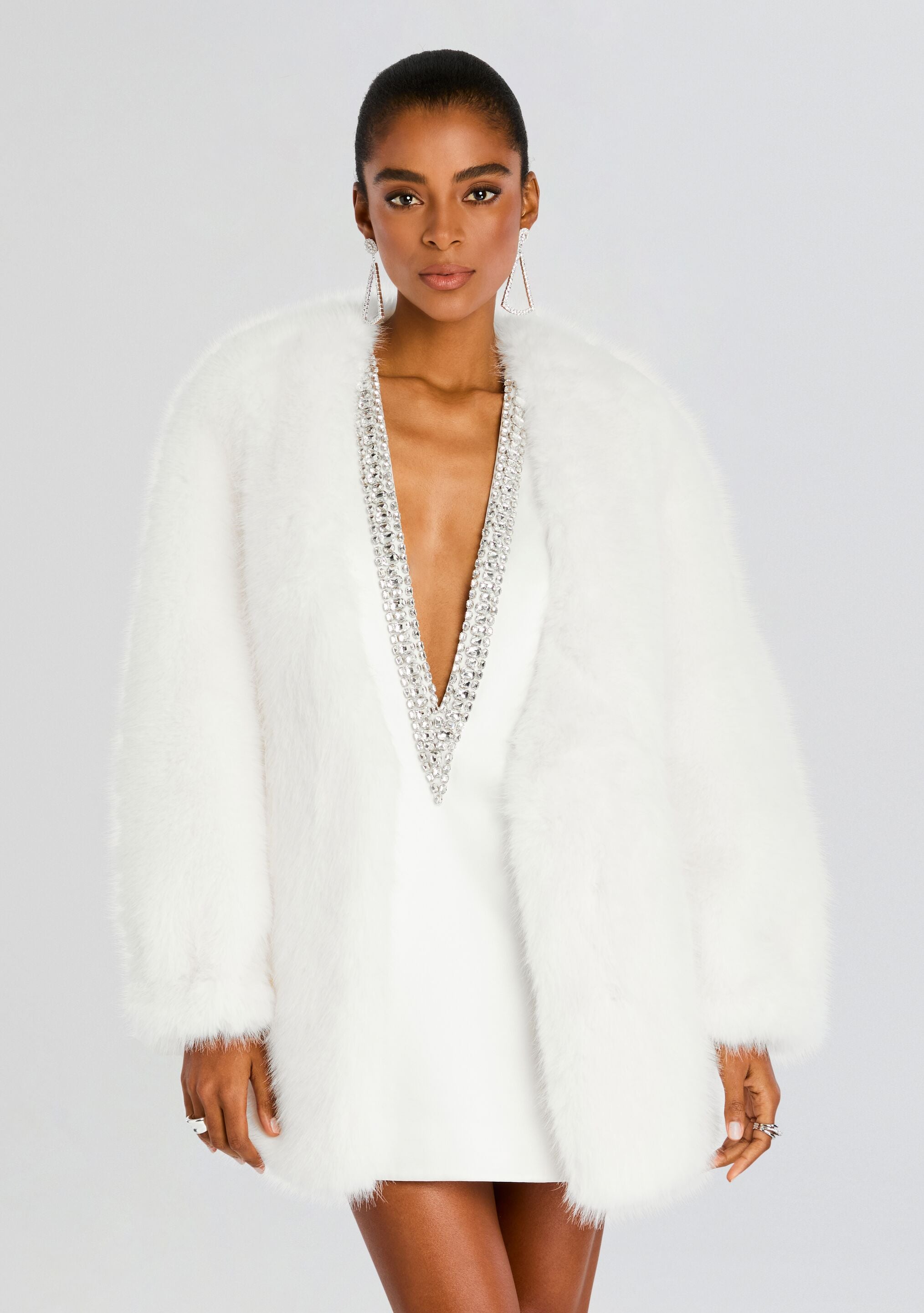 Heiress Faux Fur Jacket-Sunny Prom