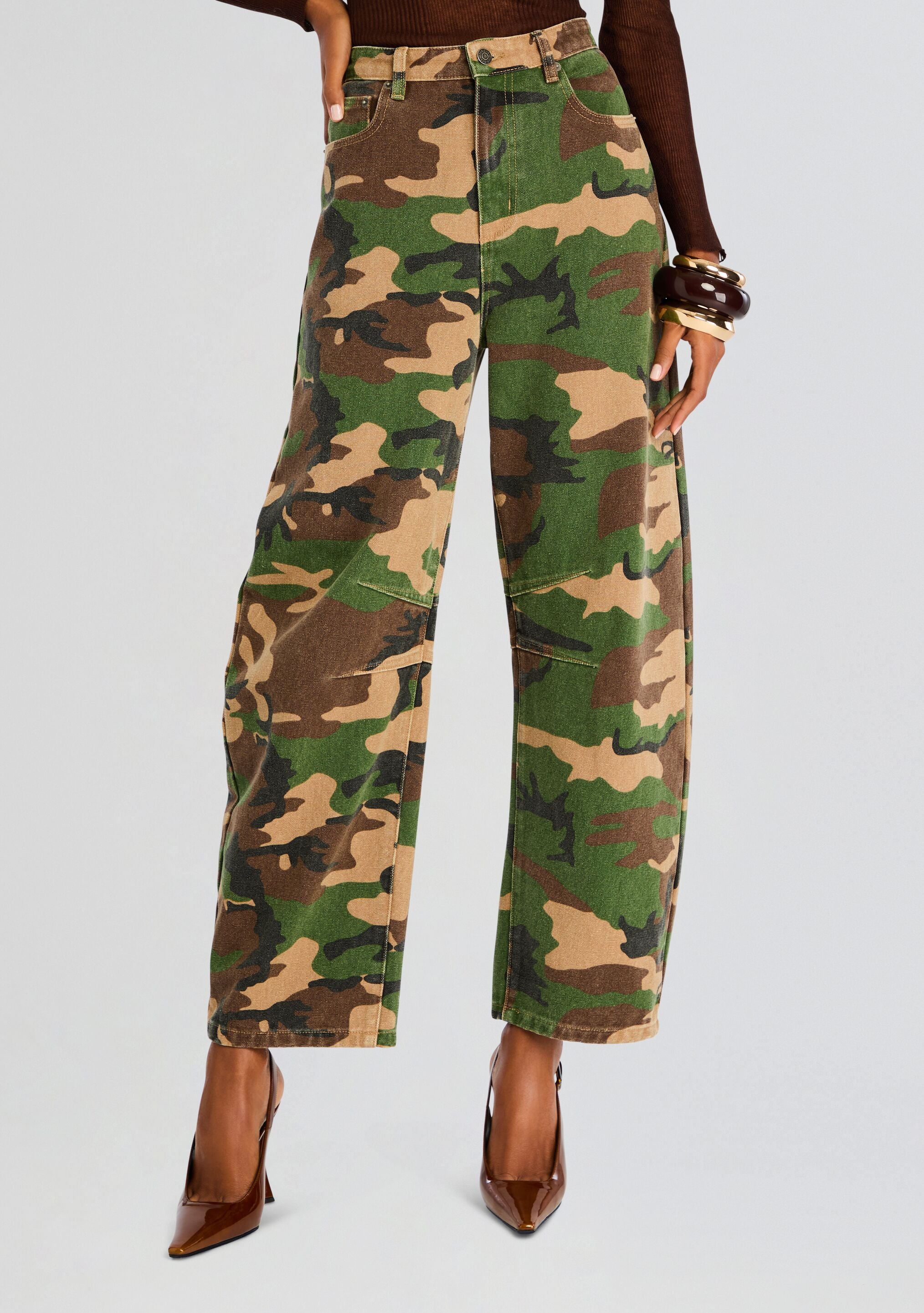 Marbel Mid Rise Barrel Jean-Sunny Prom