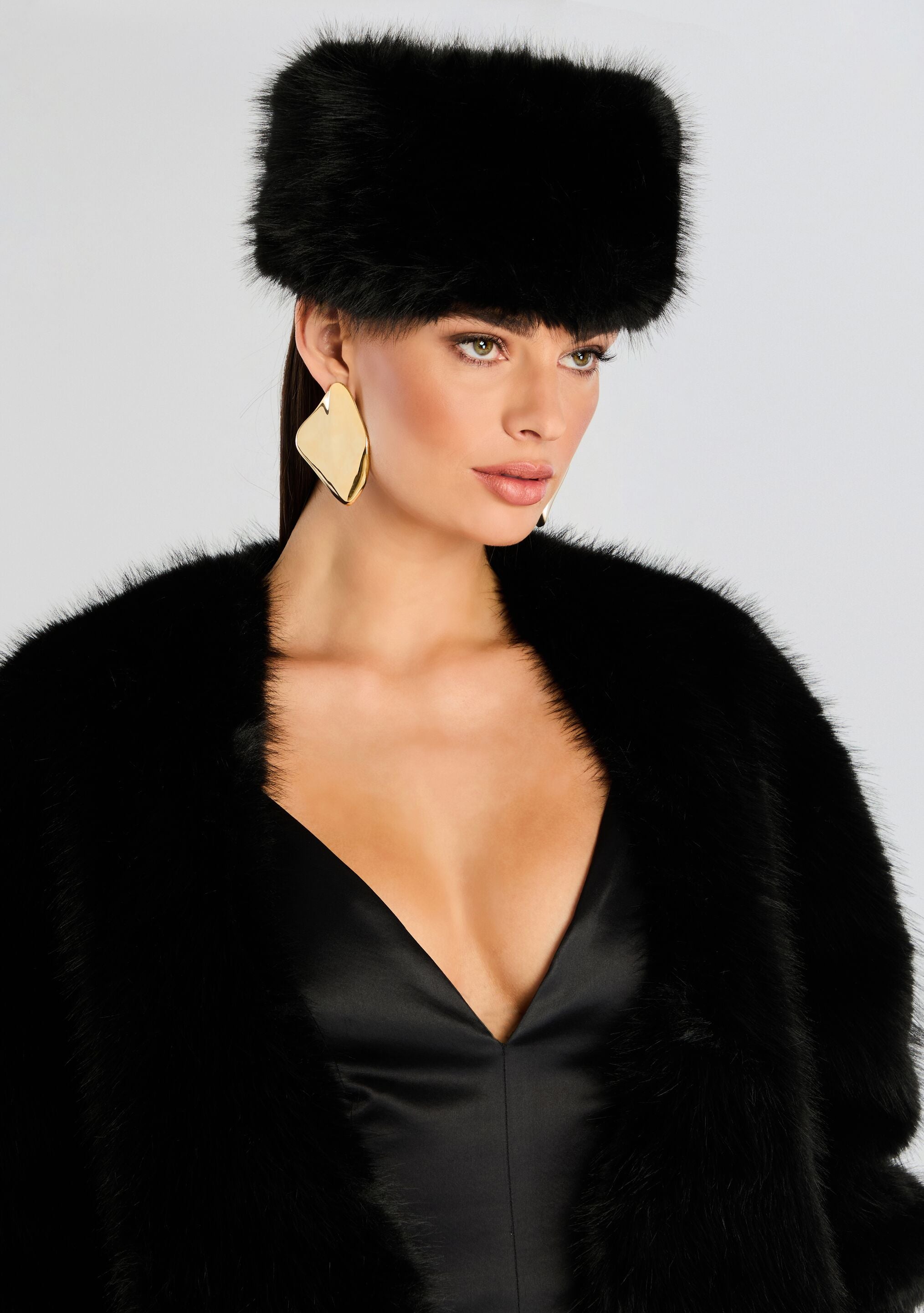 Contessa Faux Fur Hat-Sunny Prom