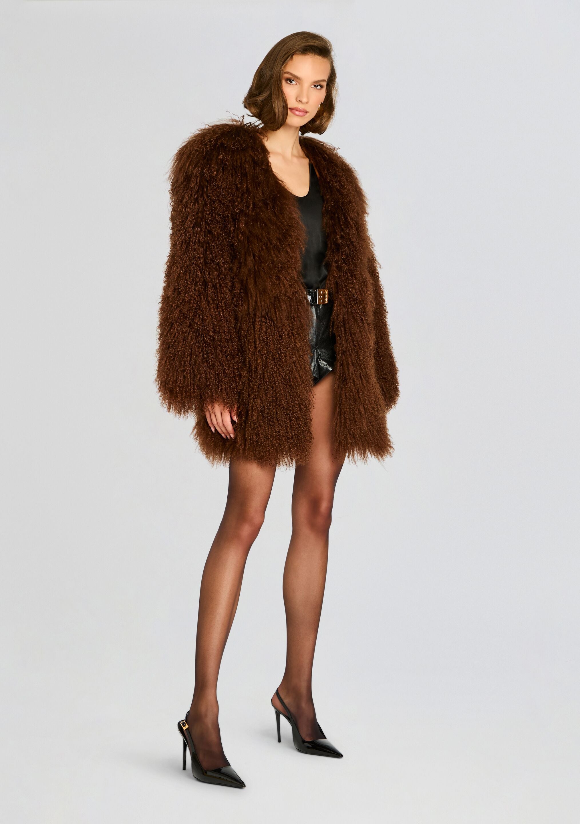 Jewel Fur Jacket-Sunny Prom